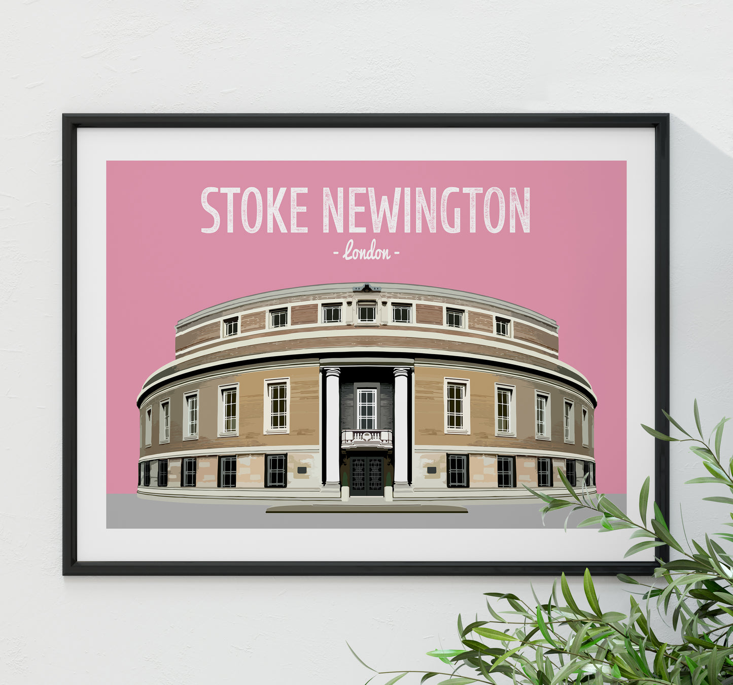 Stoke Newington print, The Stoke Newington Town Hall