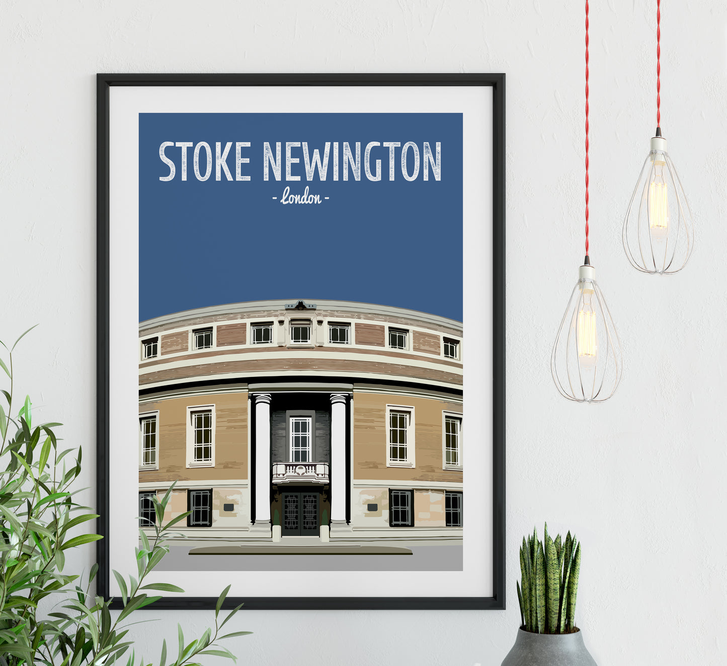 Stoke Newington print, The Stoke Newington Town Hall