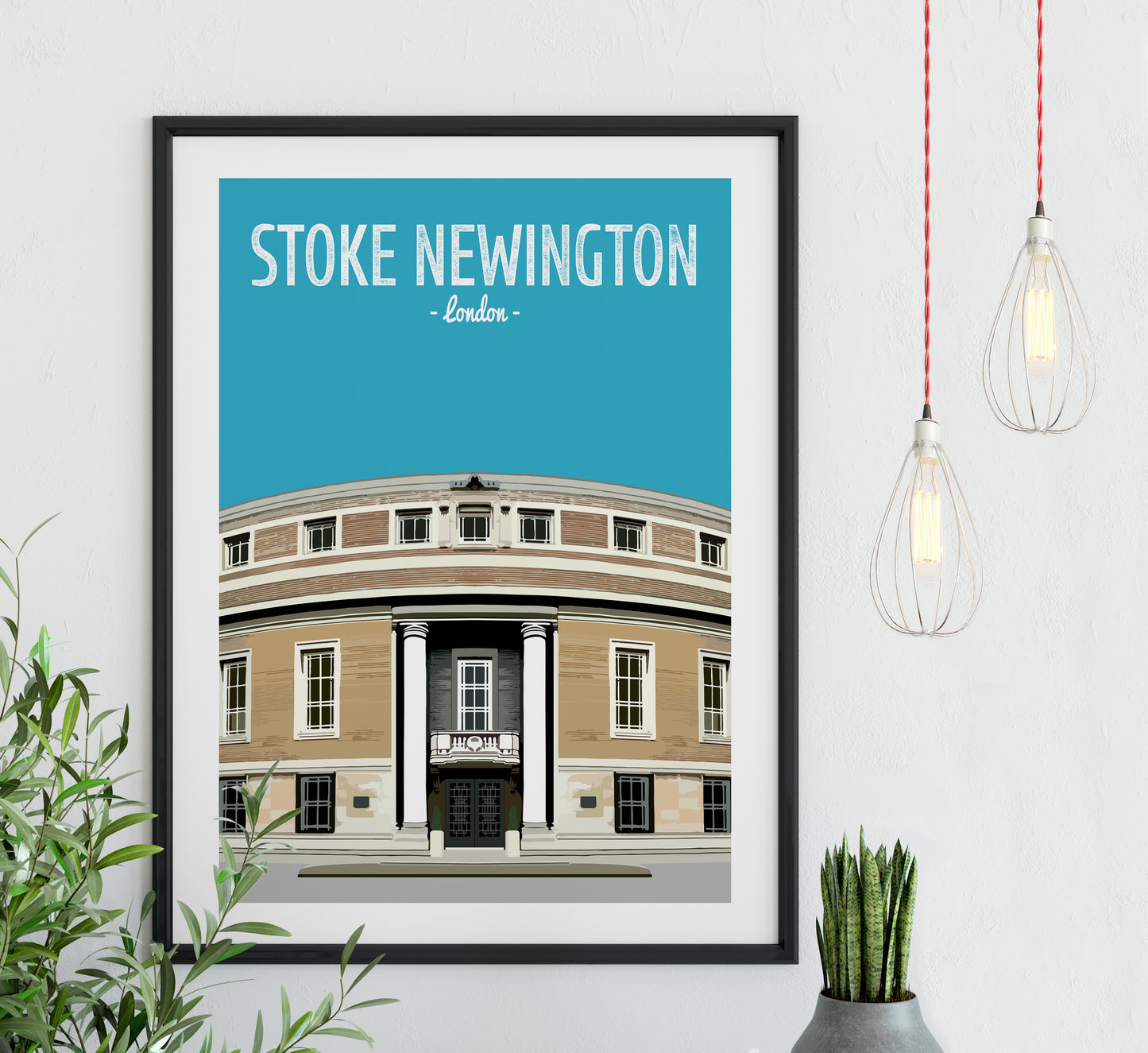 Stoke Newington print, The Stoke Newington Town Hall