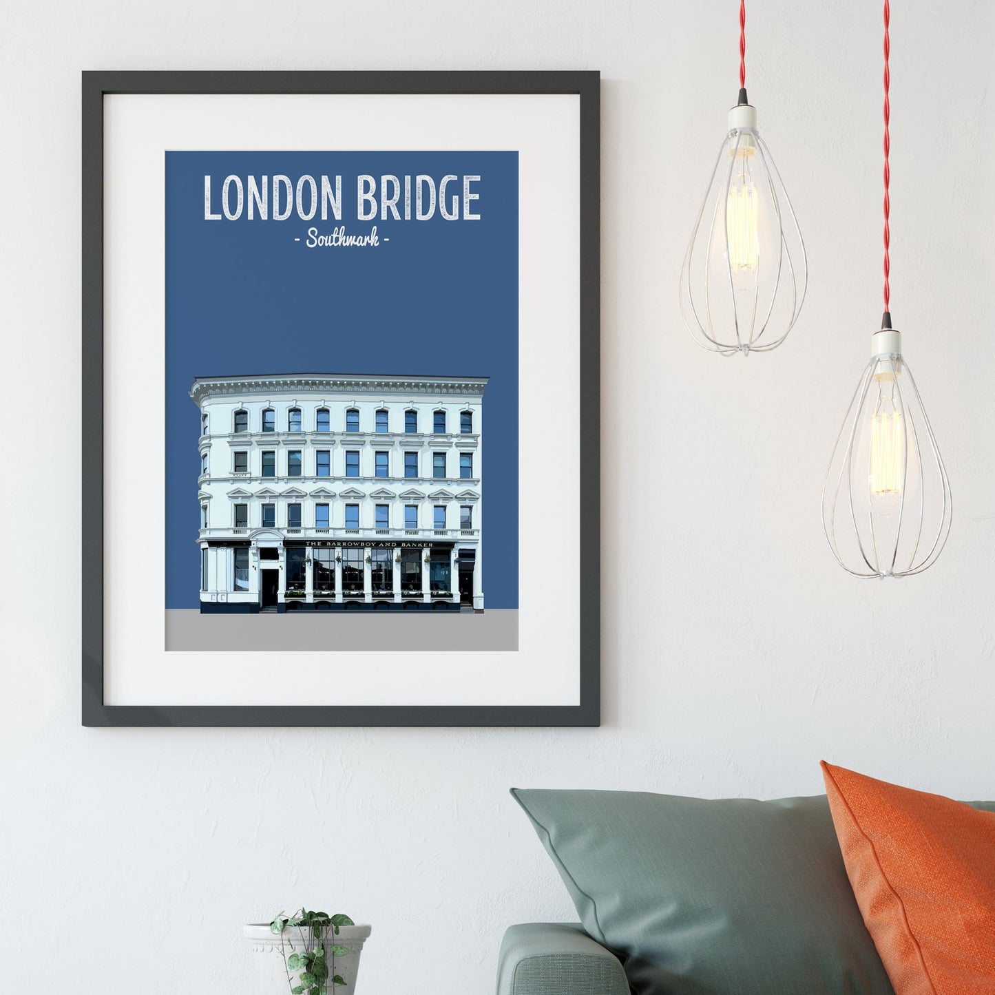 London Bridge print, The Barrowboy and Banker pub