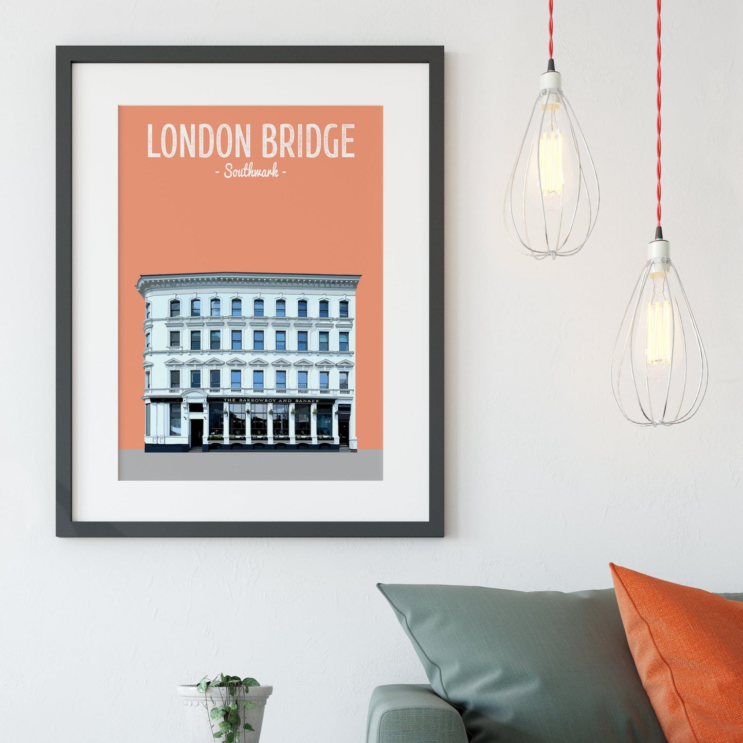 London Bridge print, The Barrowboy and Banker pub