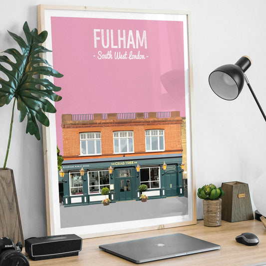 Fulham print, The Crab Tree pub