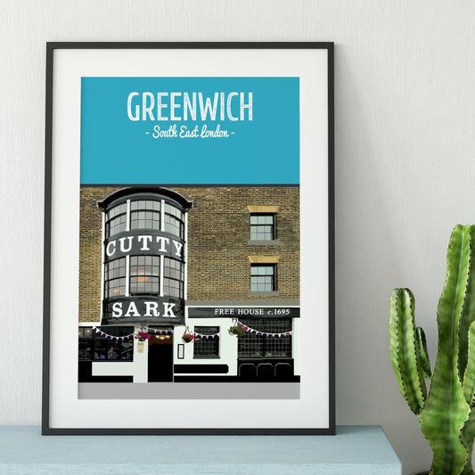 Greenwich print, The Cutty Sark pub