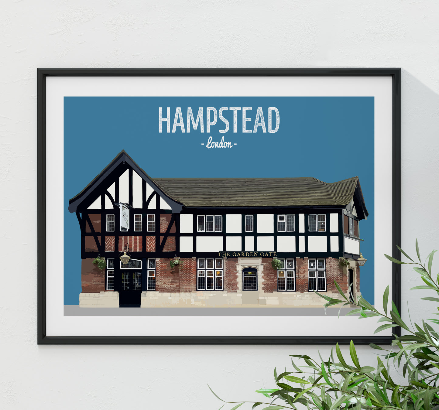 Hampstead print, The Garden Gate pub