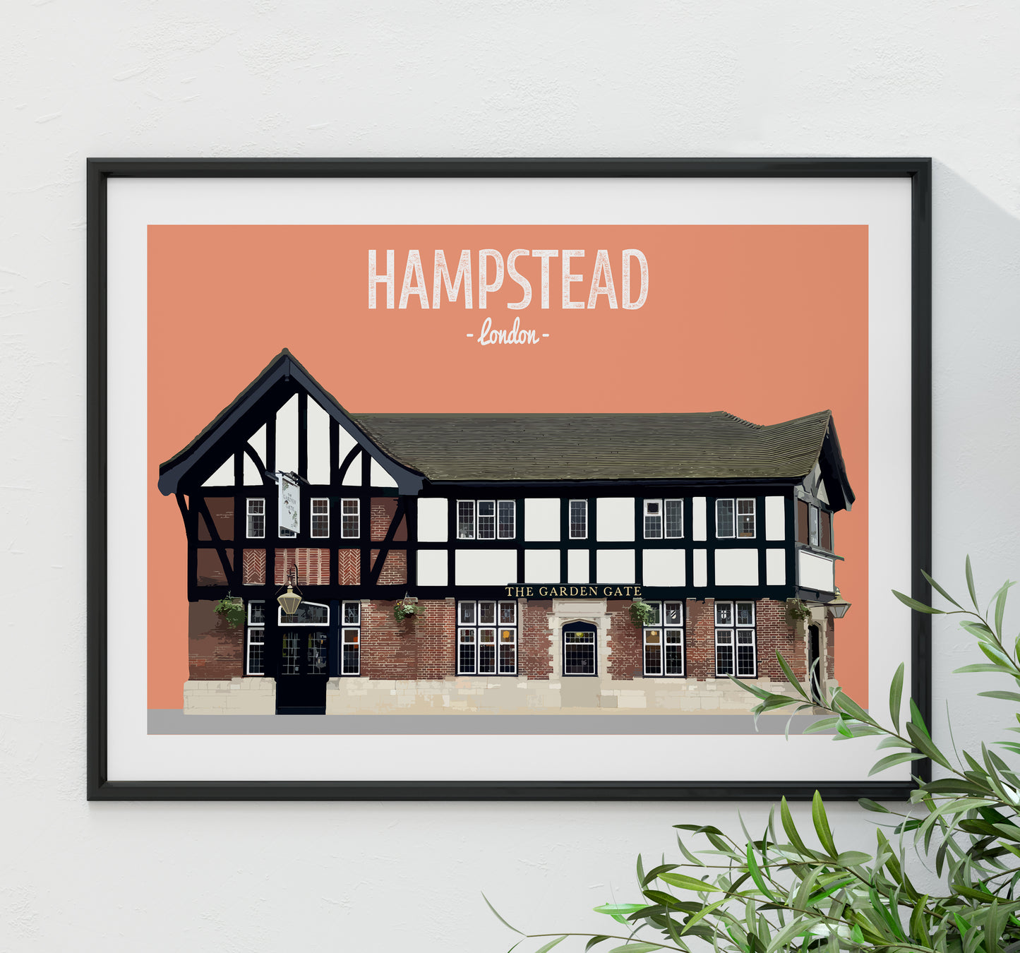 Hampstead print, The Garden Gate pub