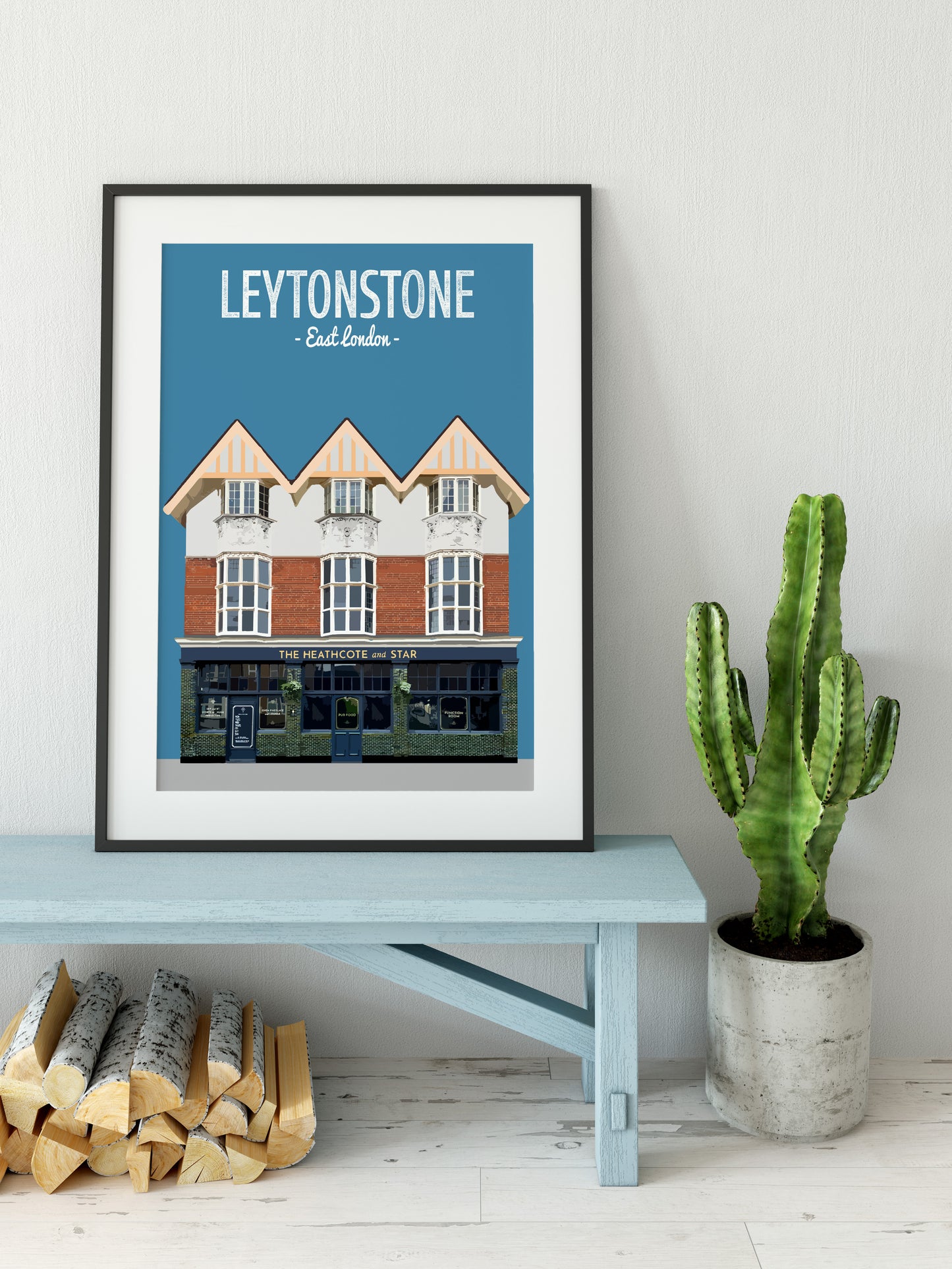 Leytonstone Print, The Heathcote and Star pub