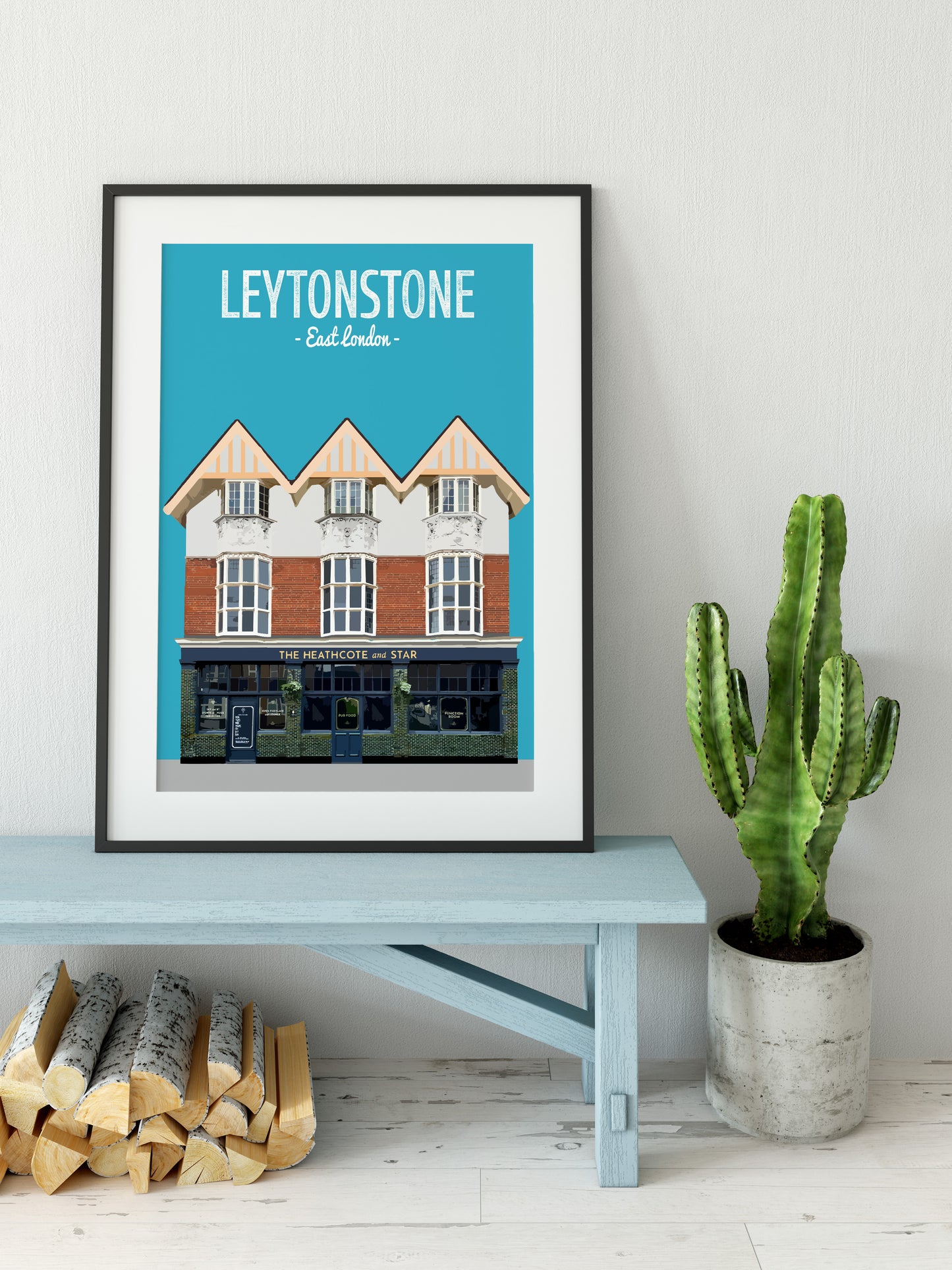 Leytonstone Print, The Heathcote and Star pub