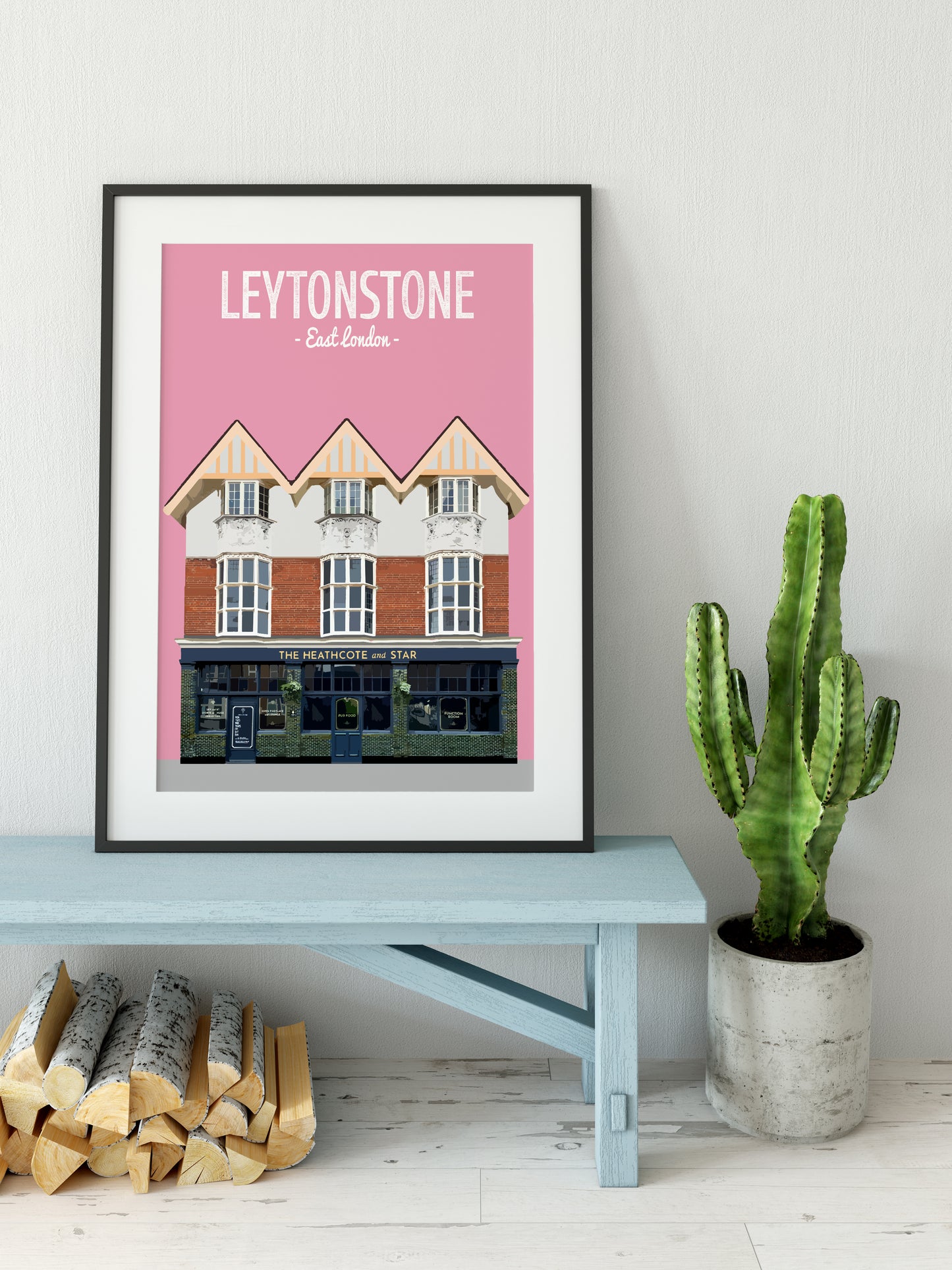 Leytonstone Print, The Heathcote and Star pub