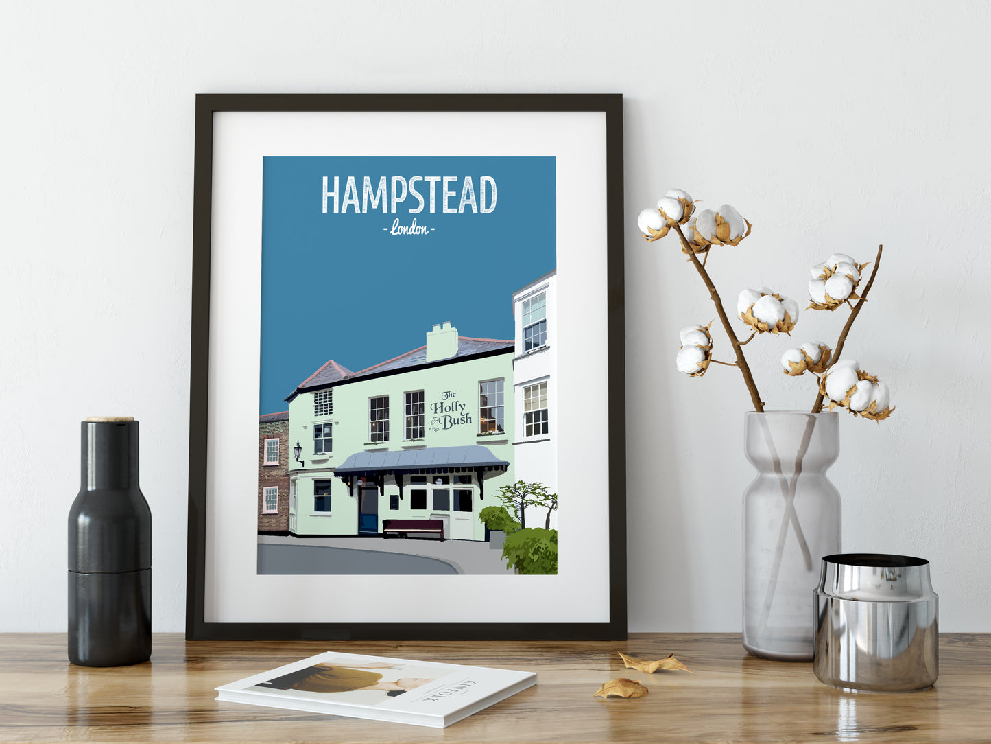 Hampstead print, The Holly Bush pub