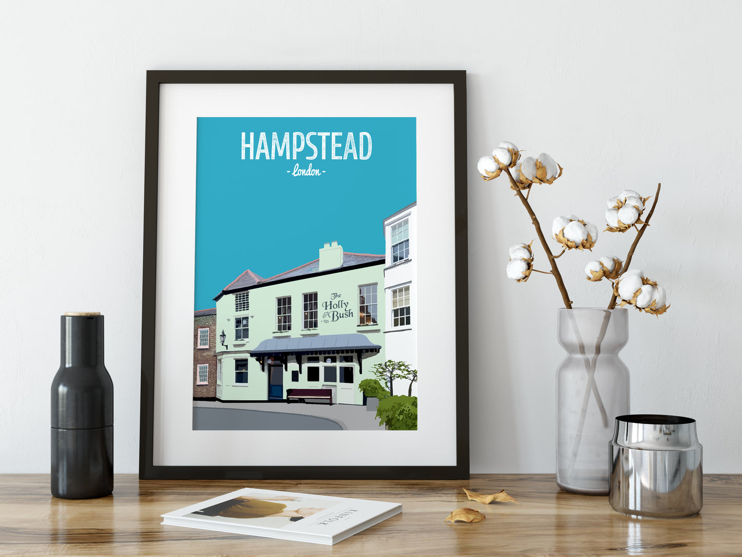 Hampstead print, The Holly Bush pub