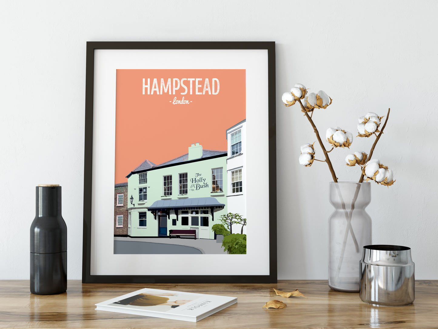 Hampstead print, The Holly Bush pub