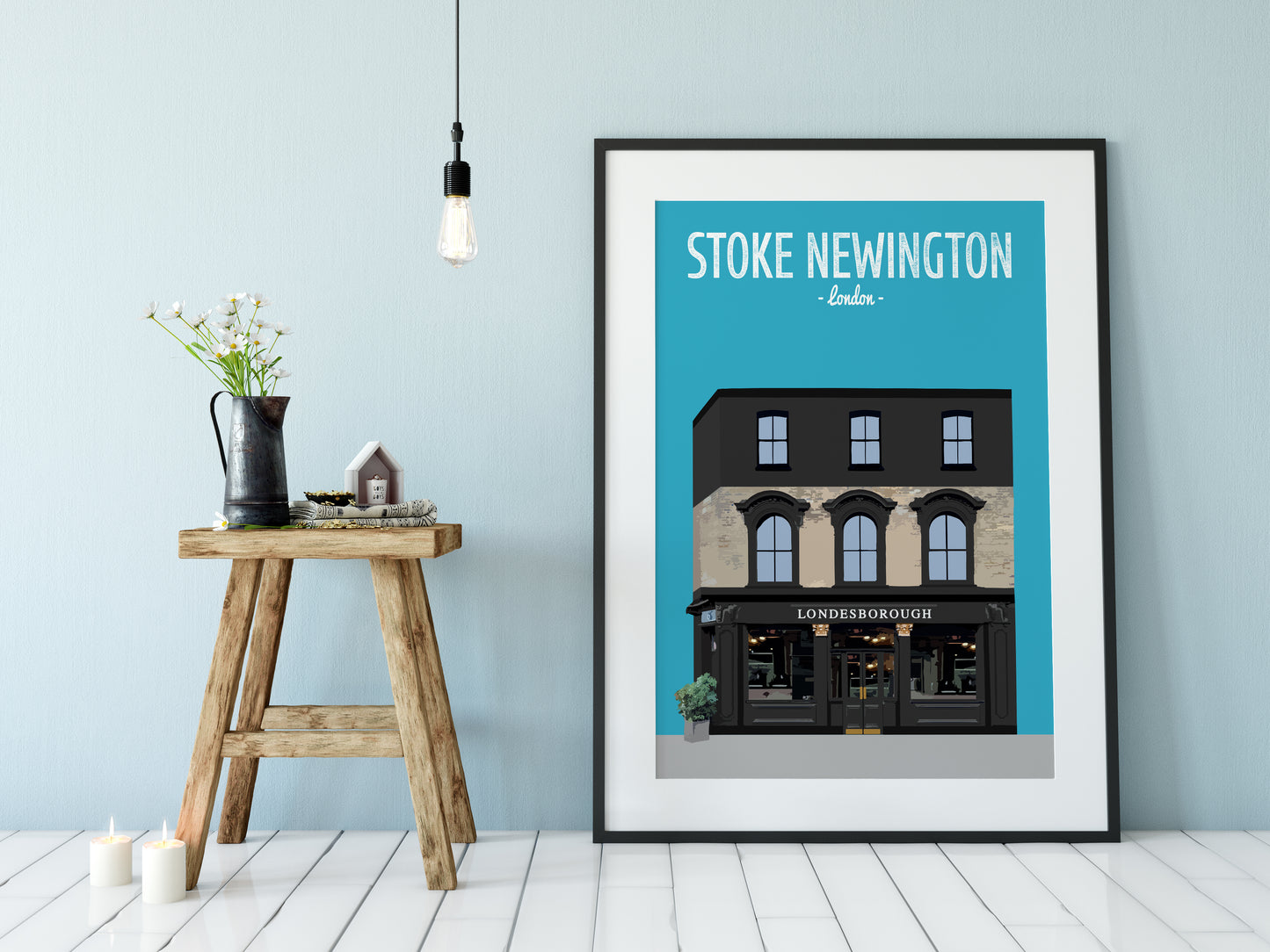 Stoke Newington print, The Londesborough pub