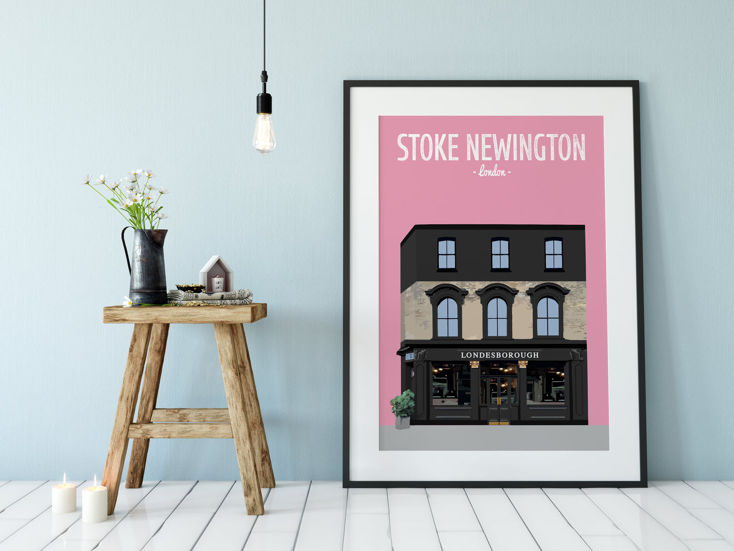 Stoke Newington print, The Londesborough pub