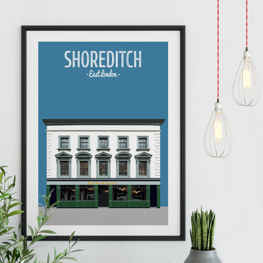 Shoreditch print, The Owl and Pussycat pub