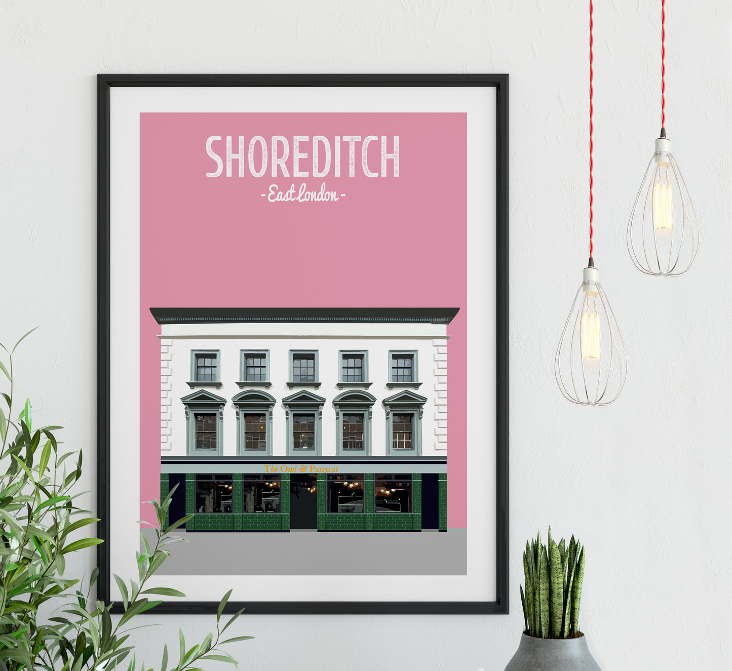 Shoreditch print, The Owl and Pussycat pub