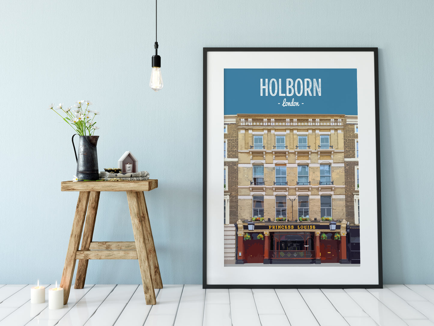 Holborn print, The Princess Louise pub