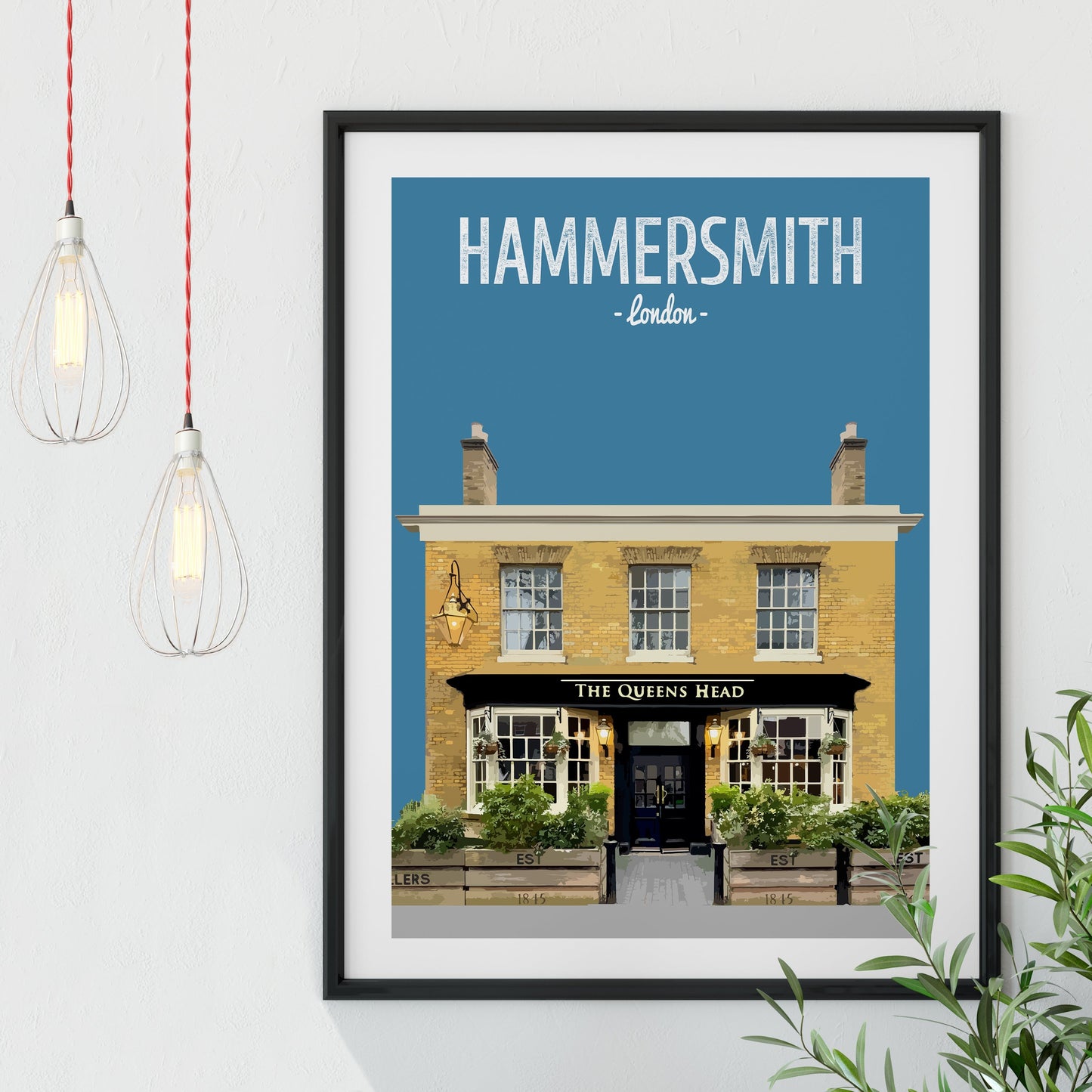 Hammersmith print, The Queens Head pub