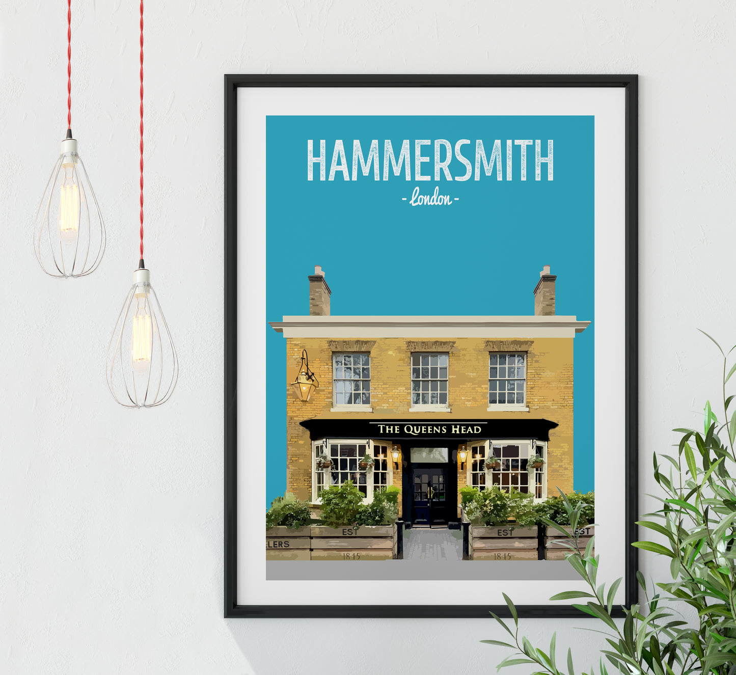 Hammersmith print, The Queens Head pub