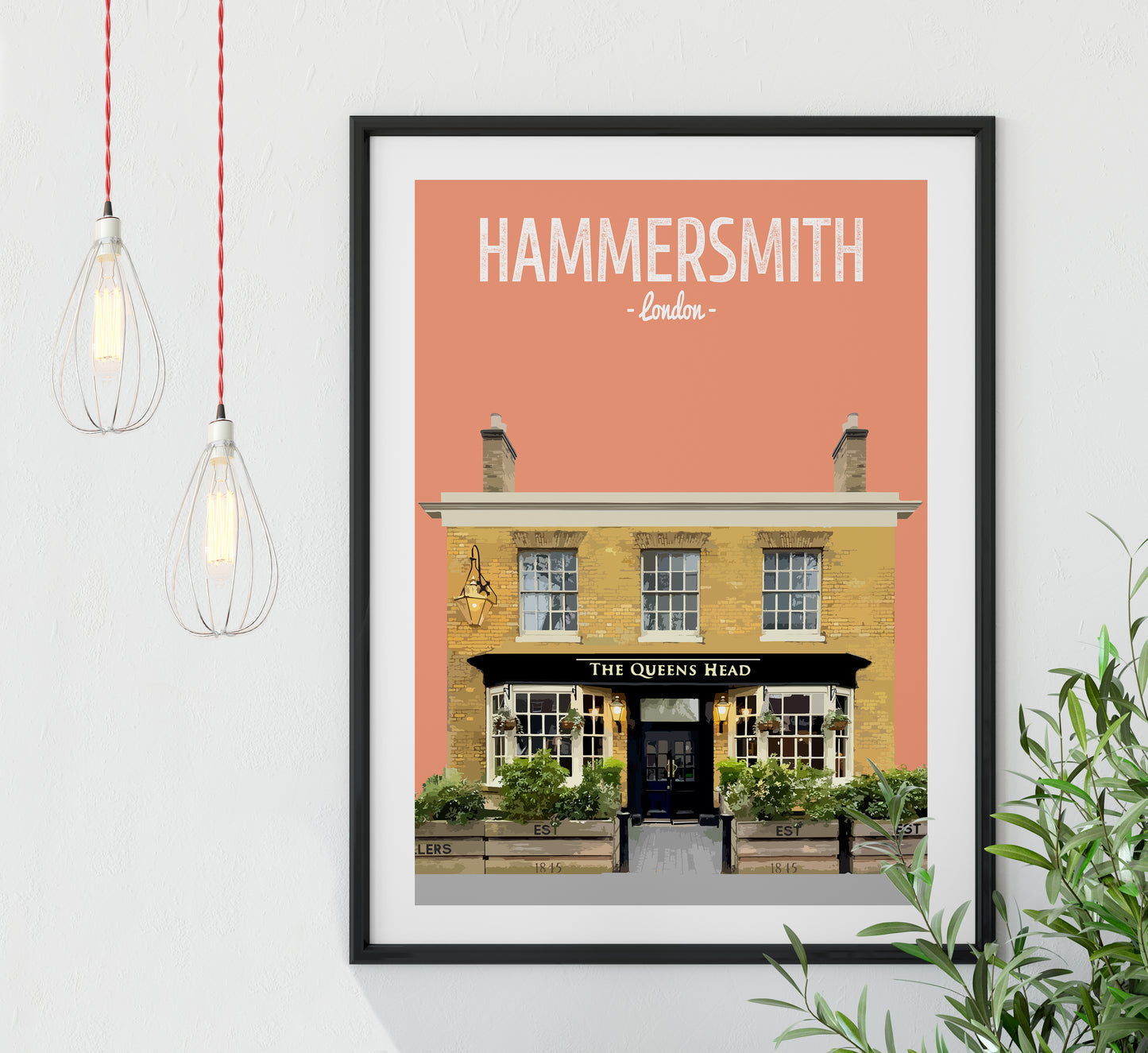 Hammersmith print, The Queens Head pub