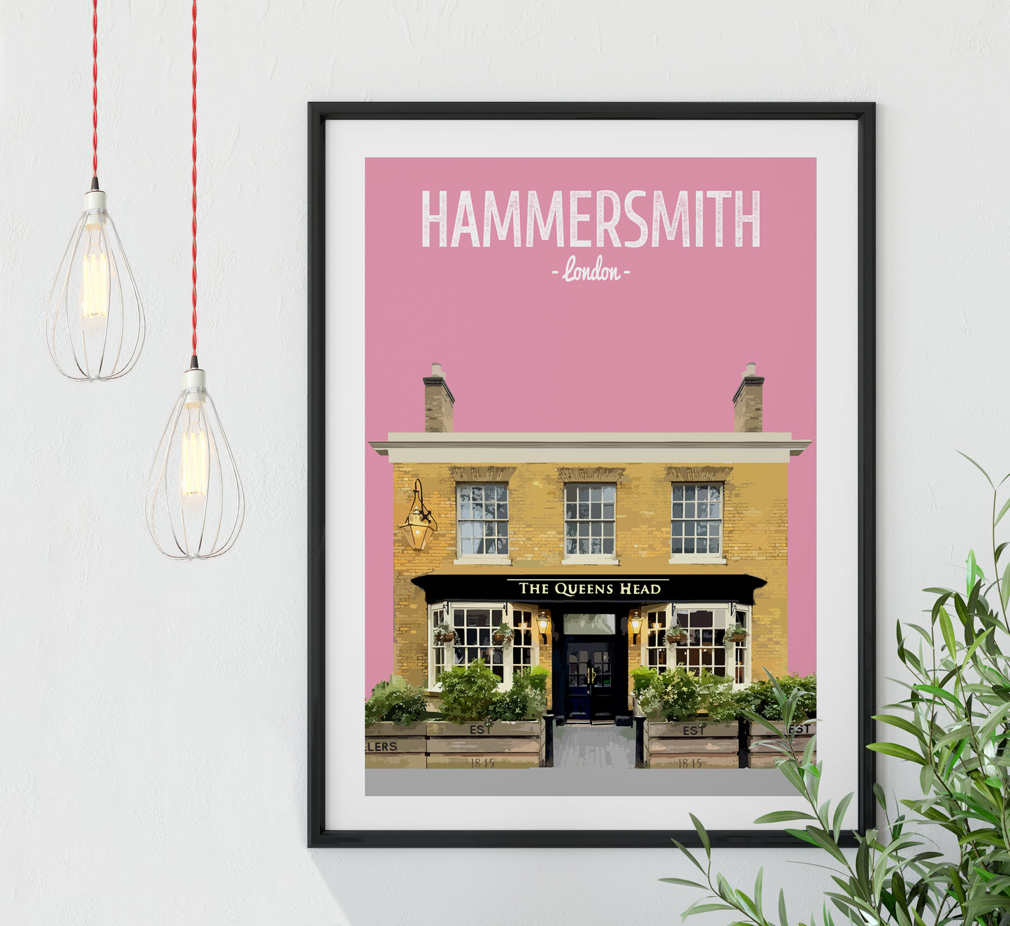 Hammersmith print, The Queens Head pub