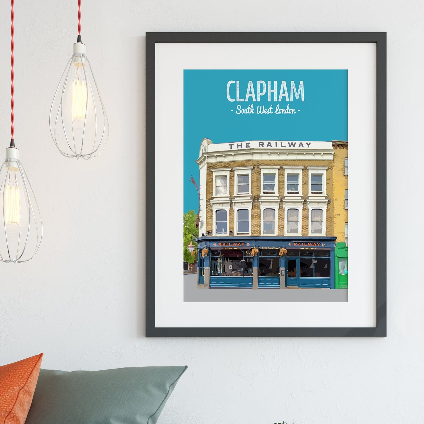 Clapham print, The Railway Tavern pub