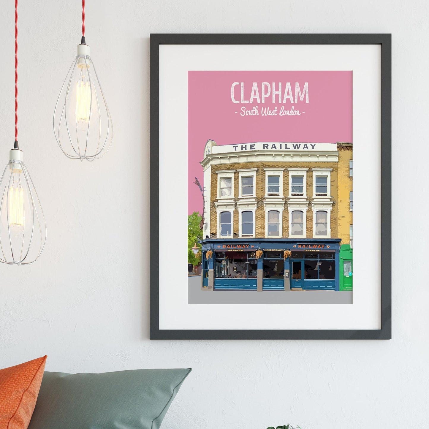 Clapham print, The Railway Tavern pub