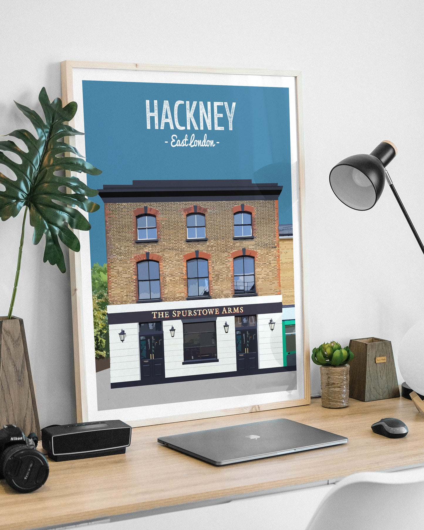 Hackney print, The Spurstowe Arms pub