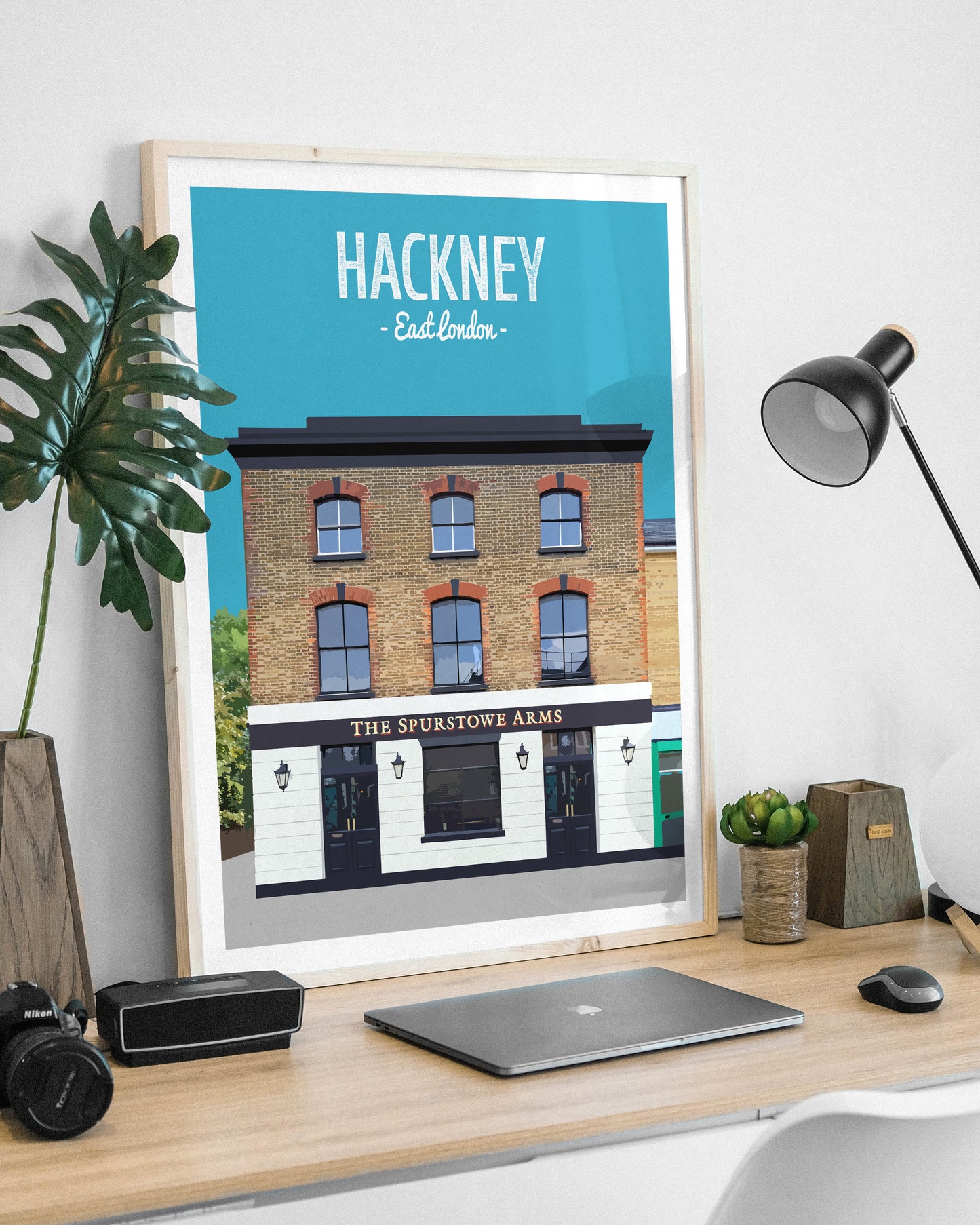 Hackney print, The Spurstowe Arms pub