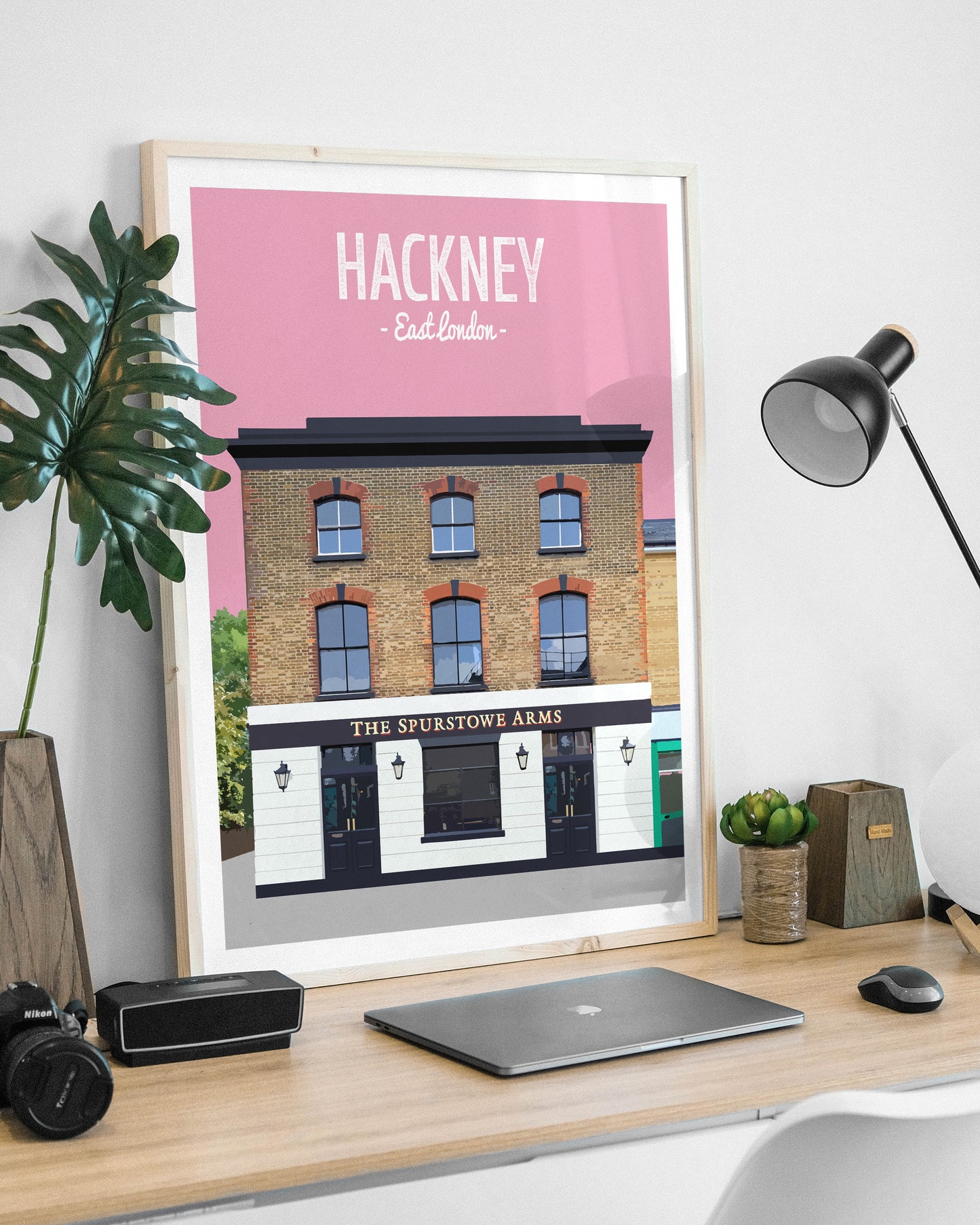 Hackney print, The Spurstowe Arms pub