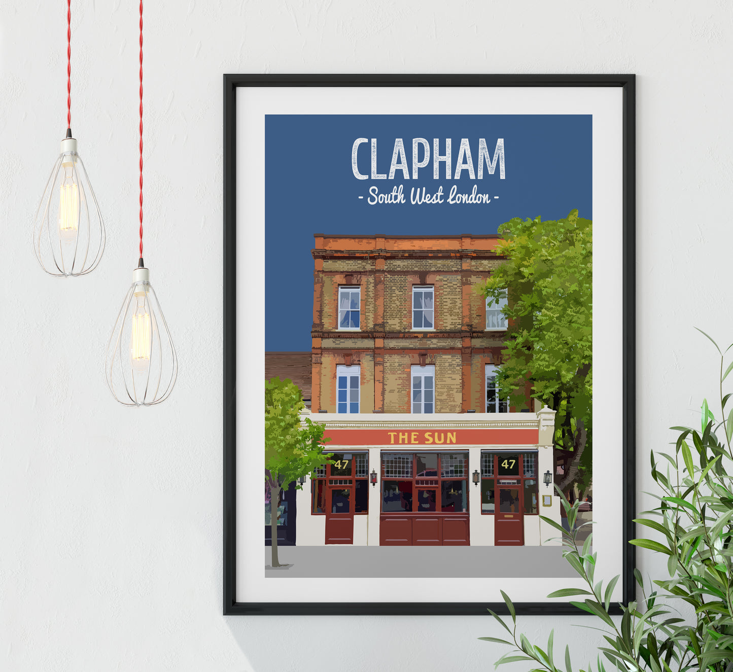 Clapham print, The Sun pub