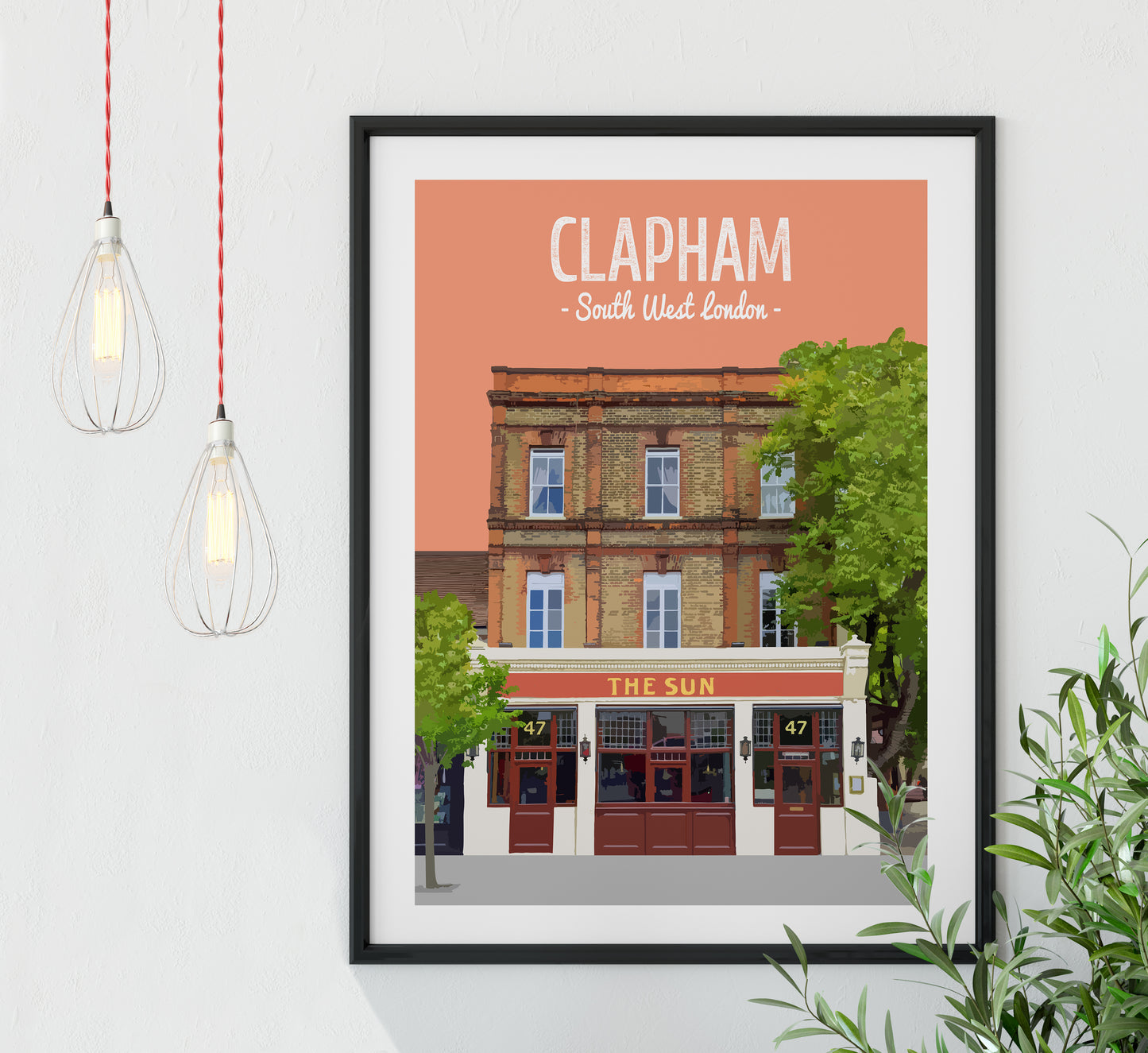 Clapham print, The Sun pub