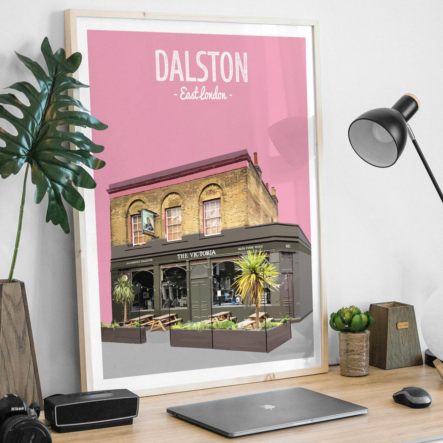 Dalston print, The Victoria pub