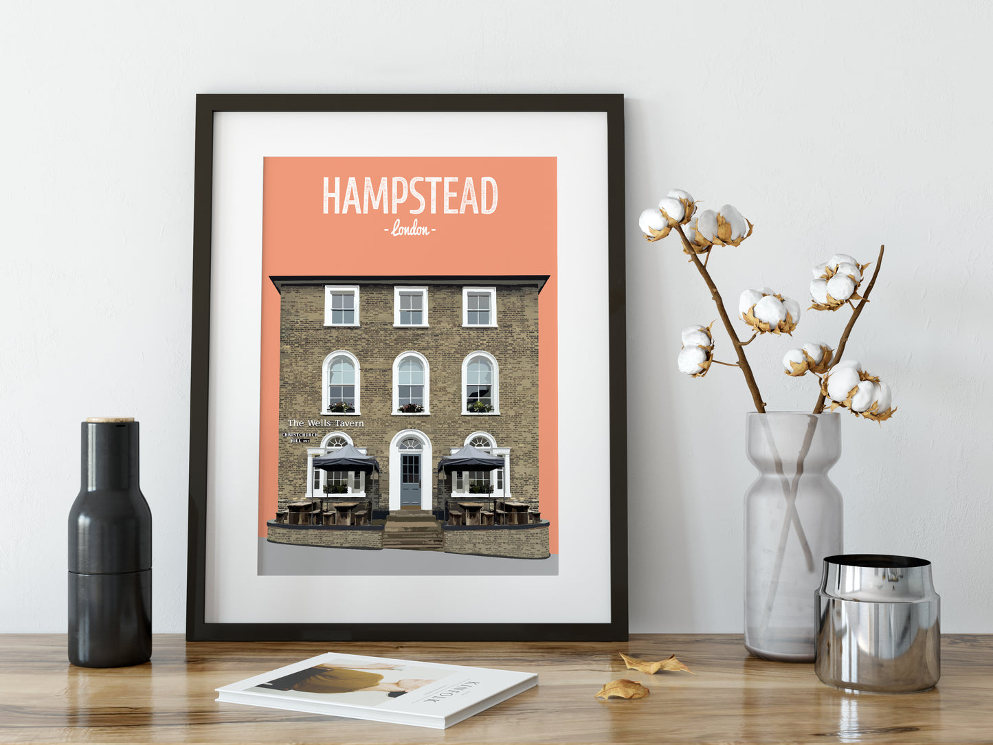 Hampstead print, The Wells Tavern – artstufflondon