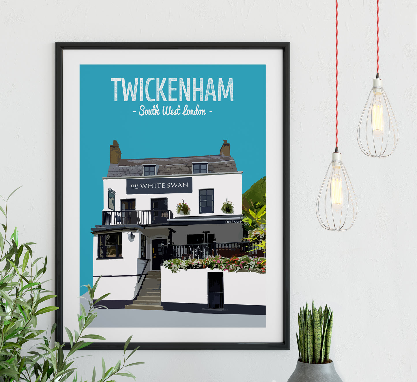 Twickenham print, The White Swan pub