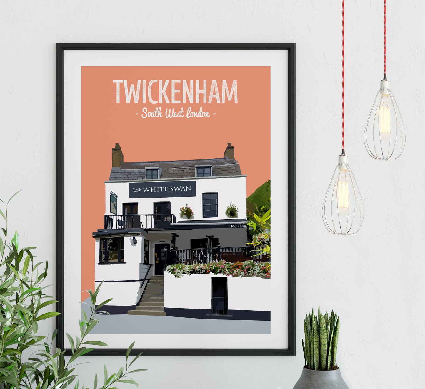 Twickenham print, The White Swan pub