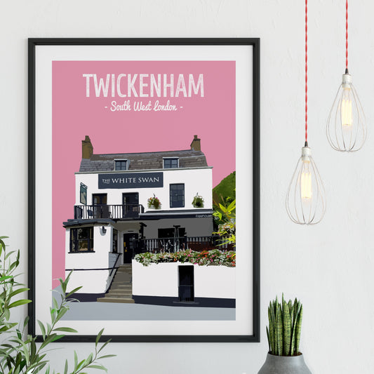 Twickenham print, The White Swan pub