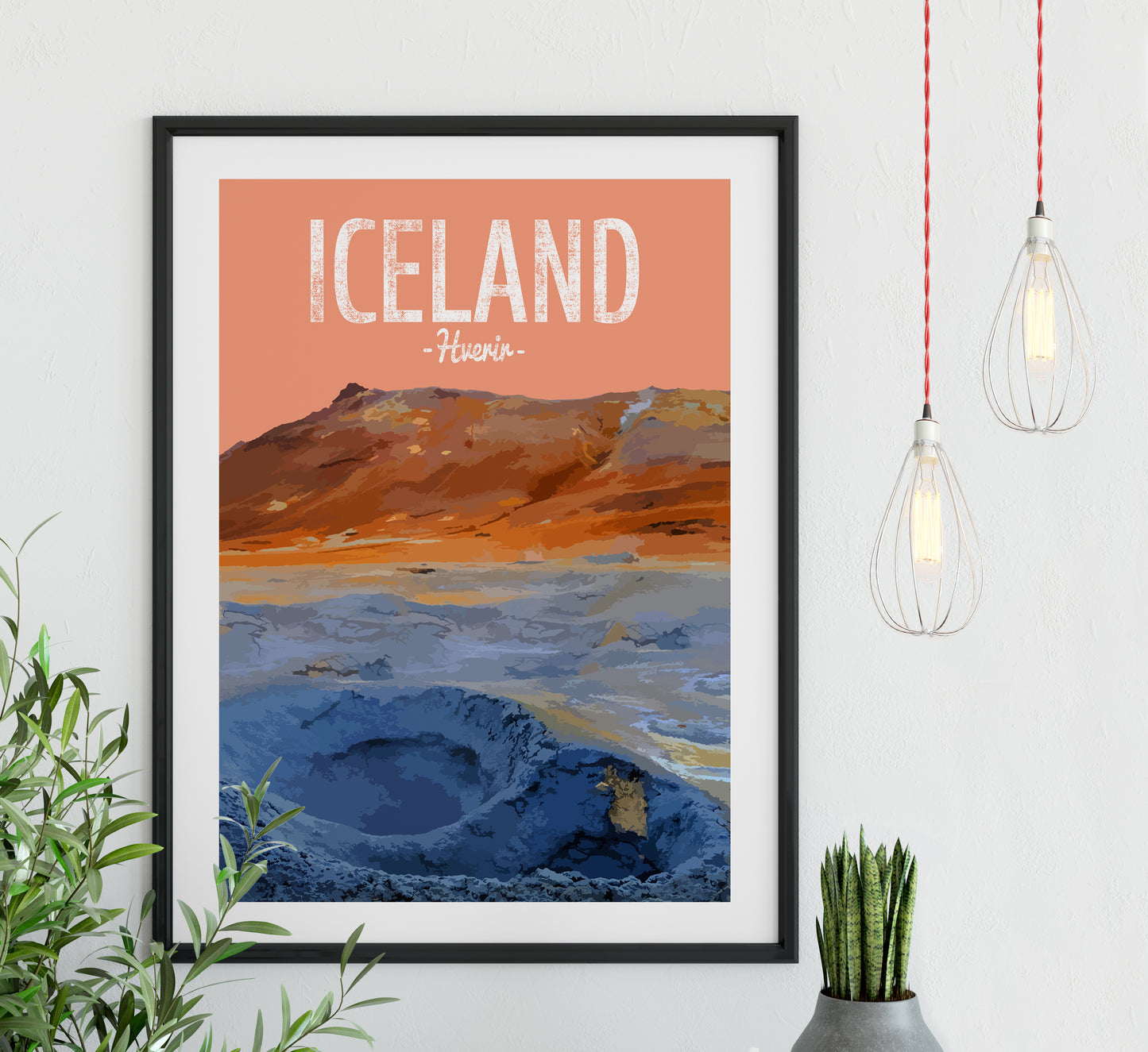 Iceland print, Hverir geothermal area, North Iceland