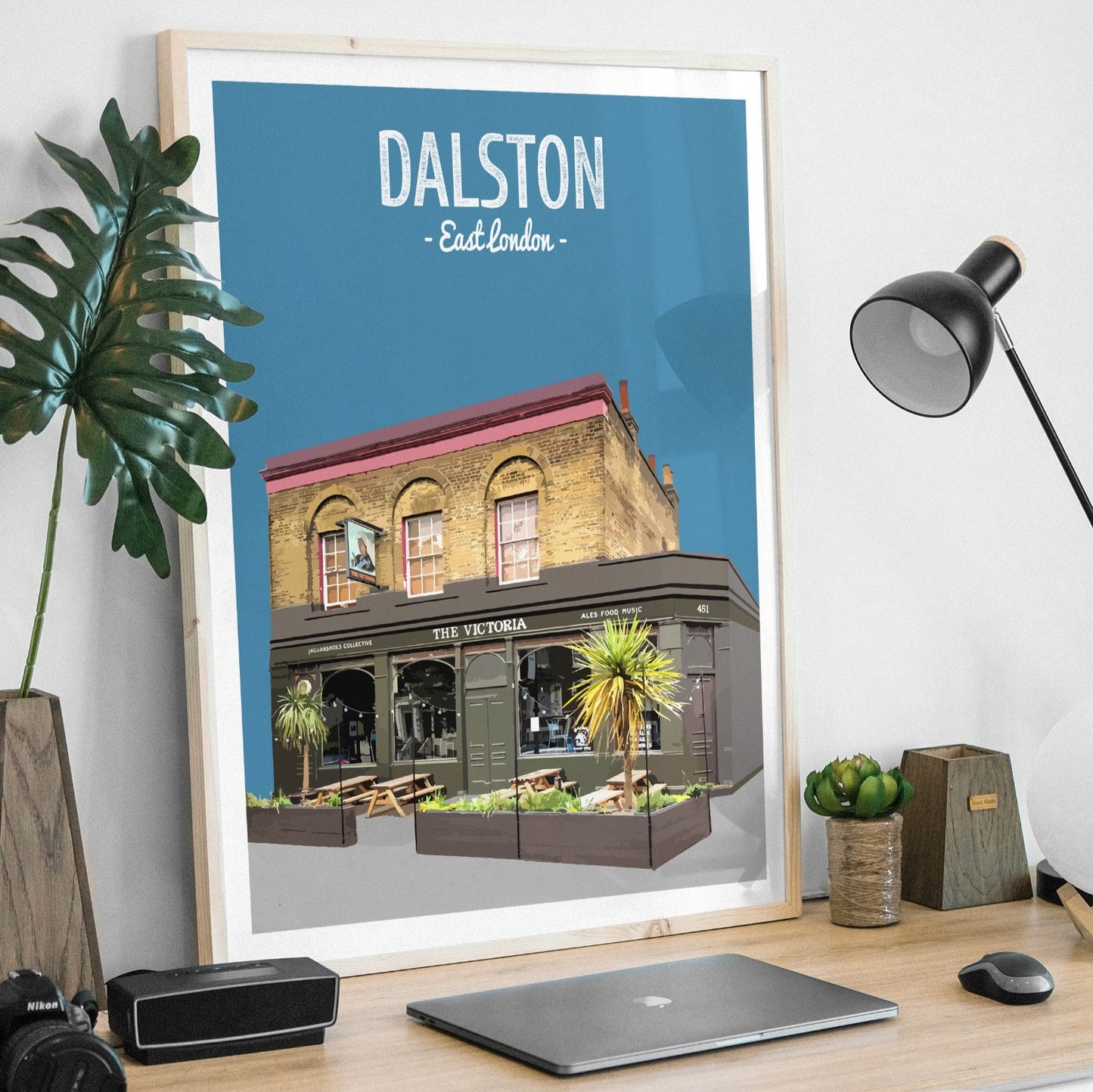 Dalston print, The Victoria pub