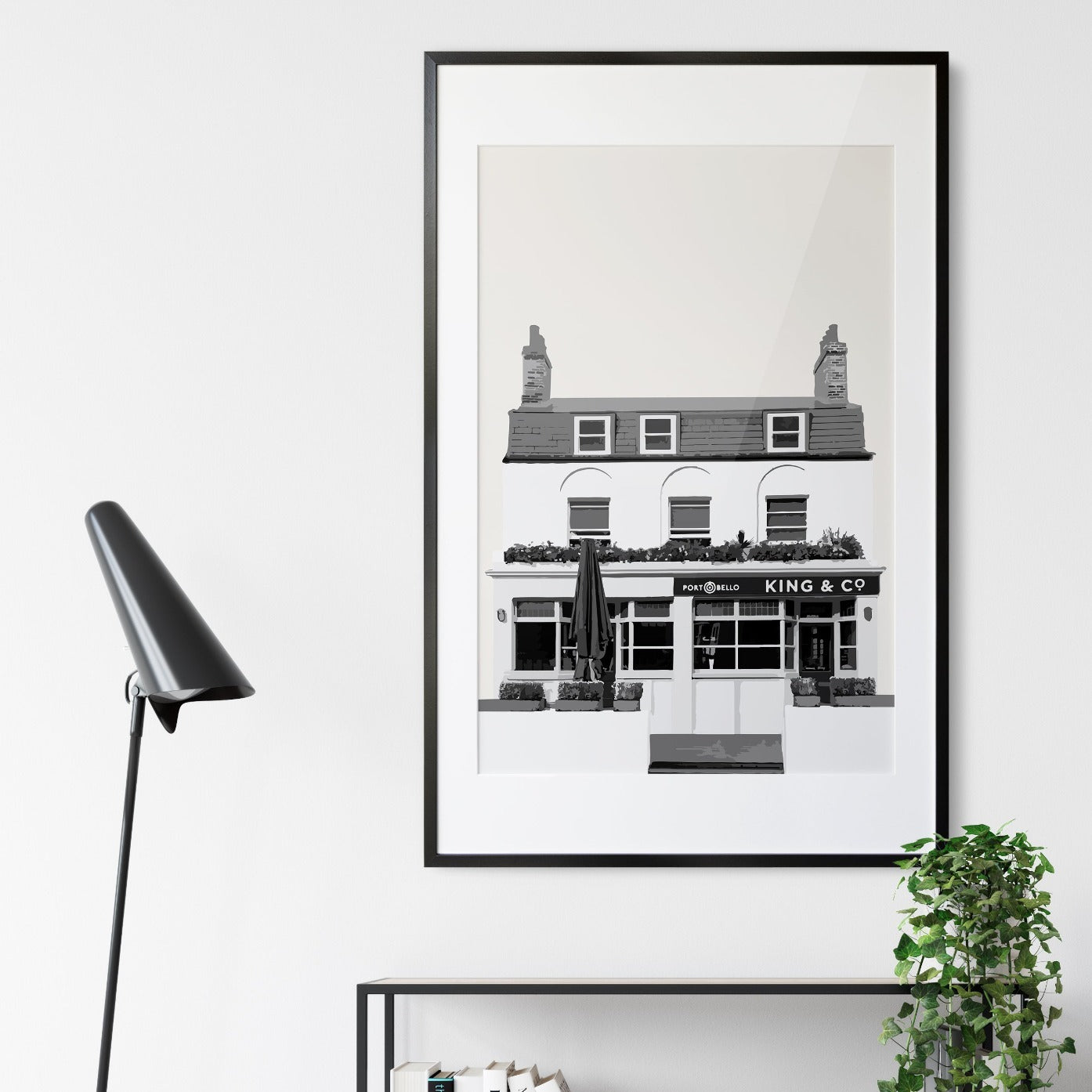 Clapham print, The King and Co pub