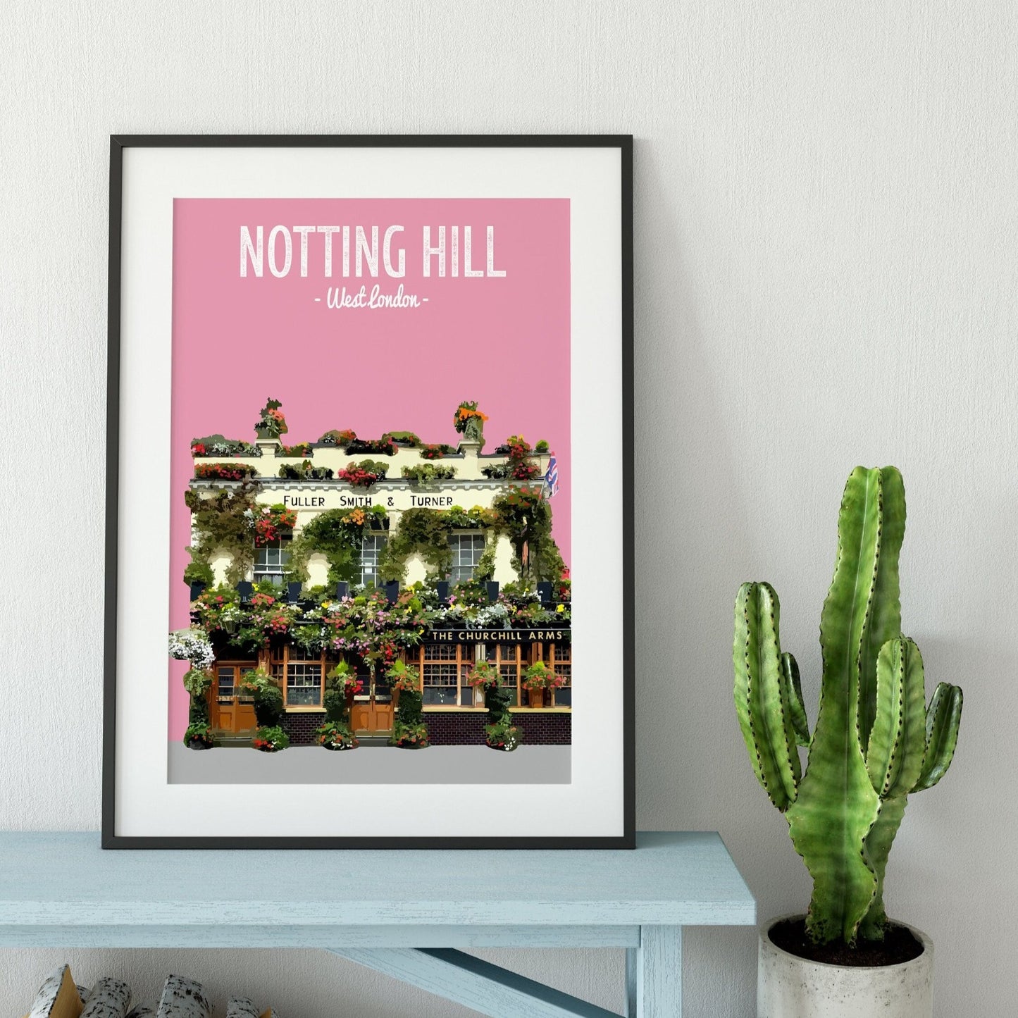 Notting Hill print, The Churchill Arms pub