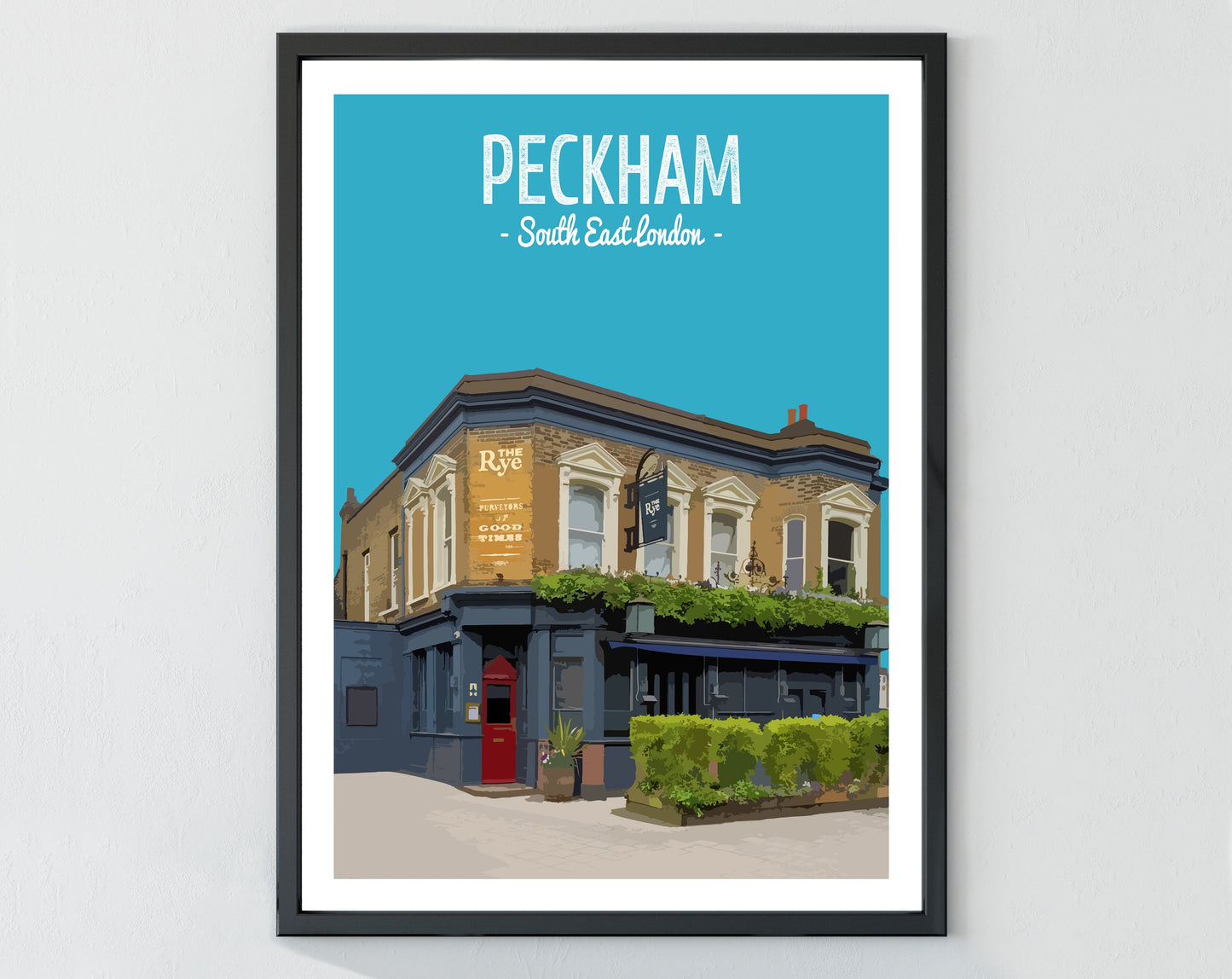 Peckham print, The Rye pub