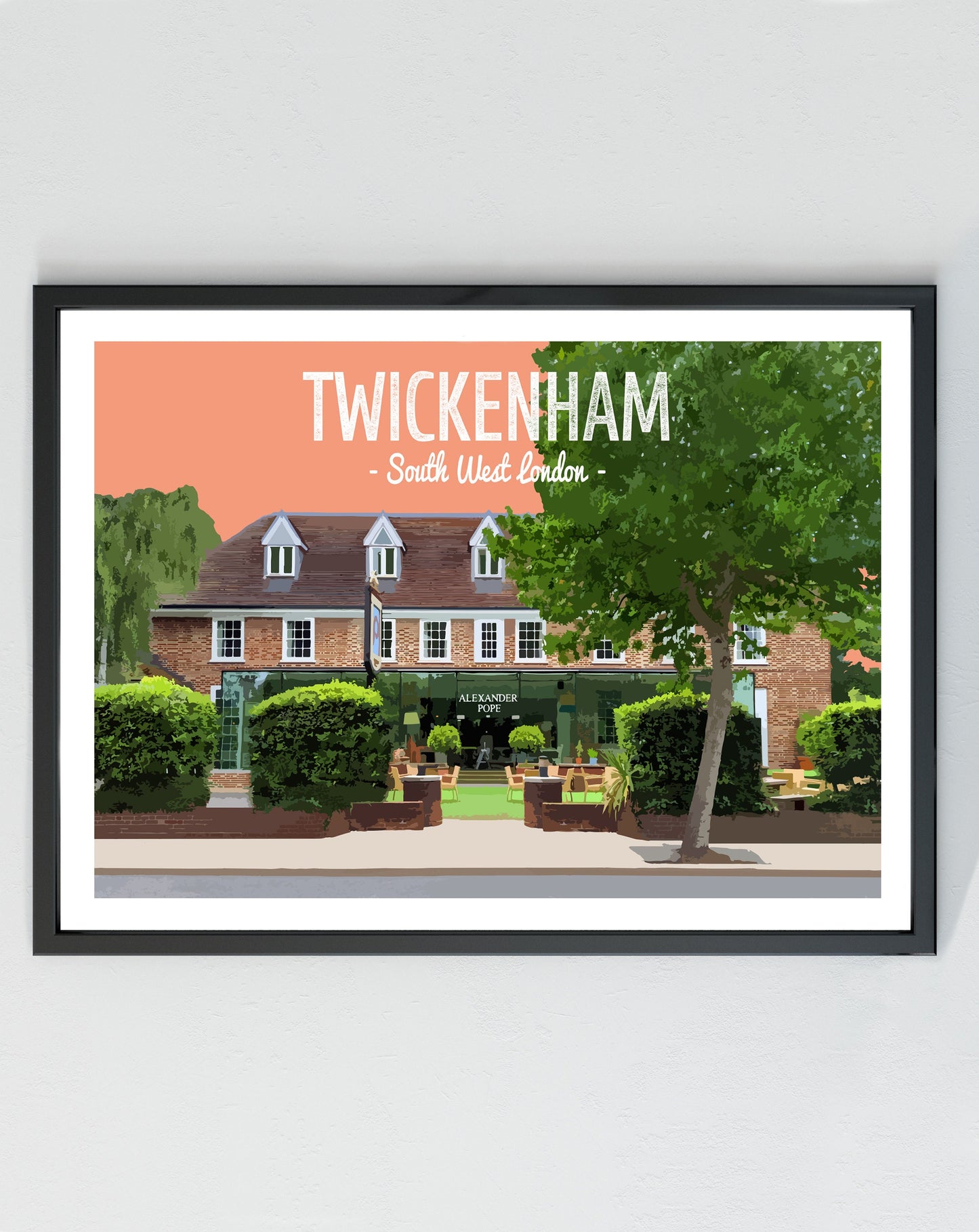 Twickenham print, The Alexander Pope hotel