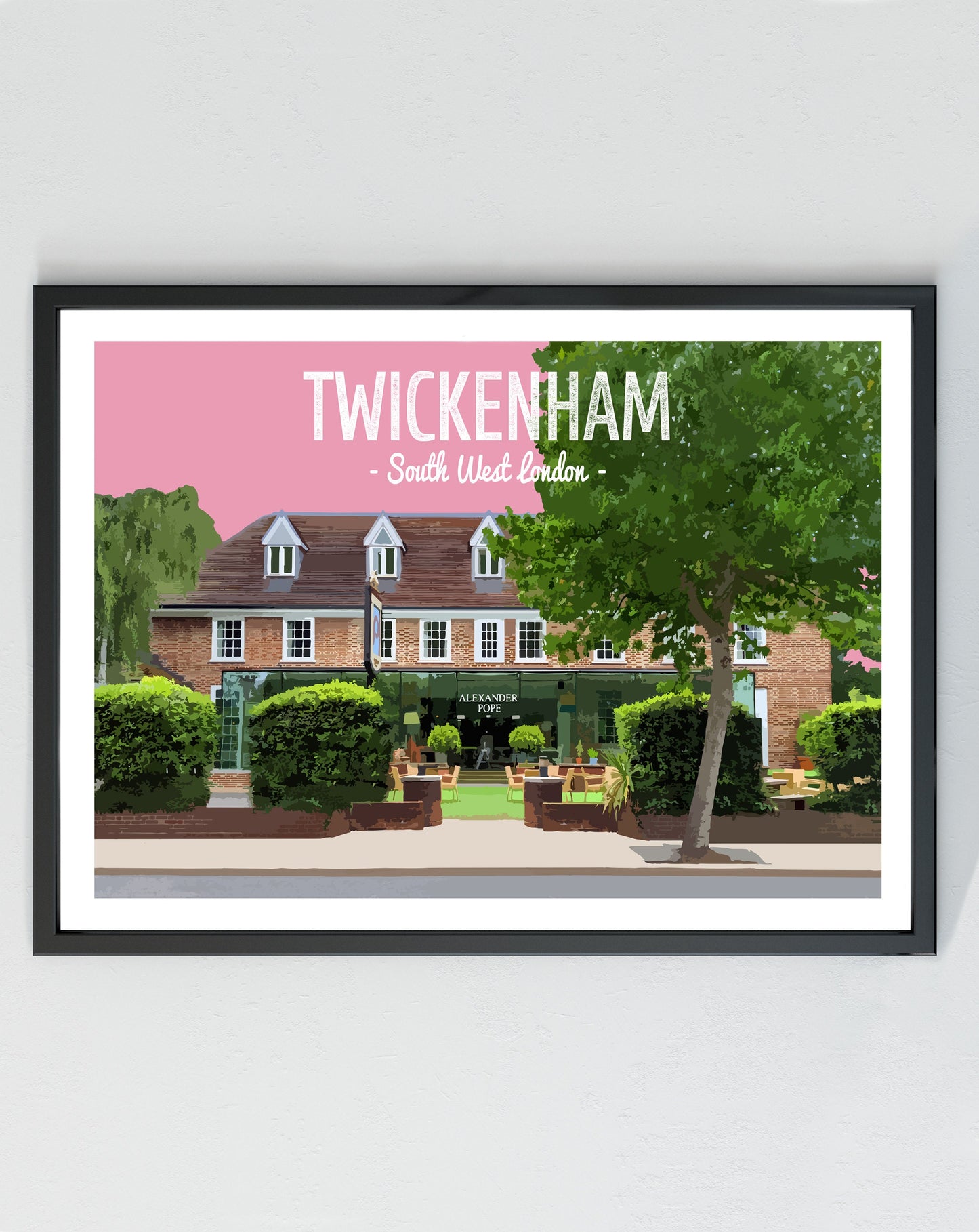 Twickenham print, The Alexander Pope hotel