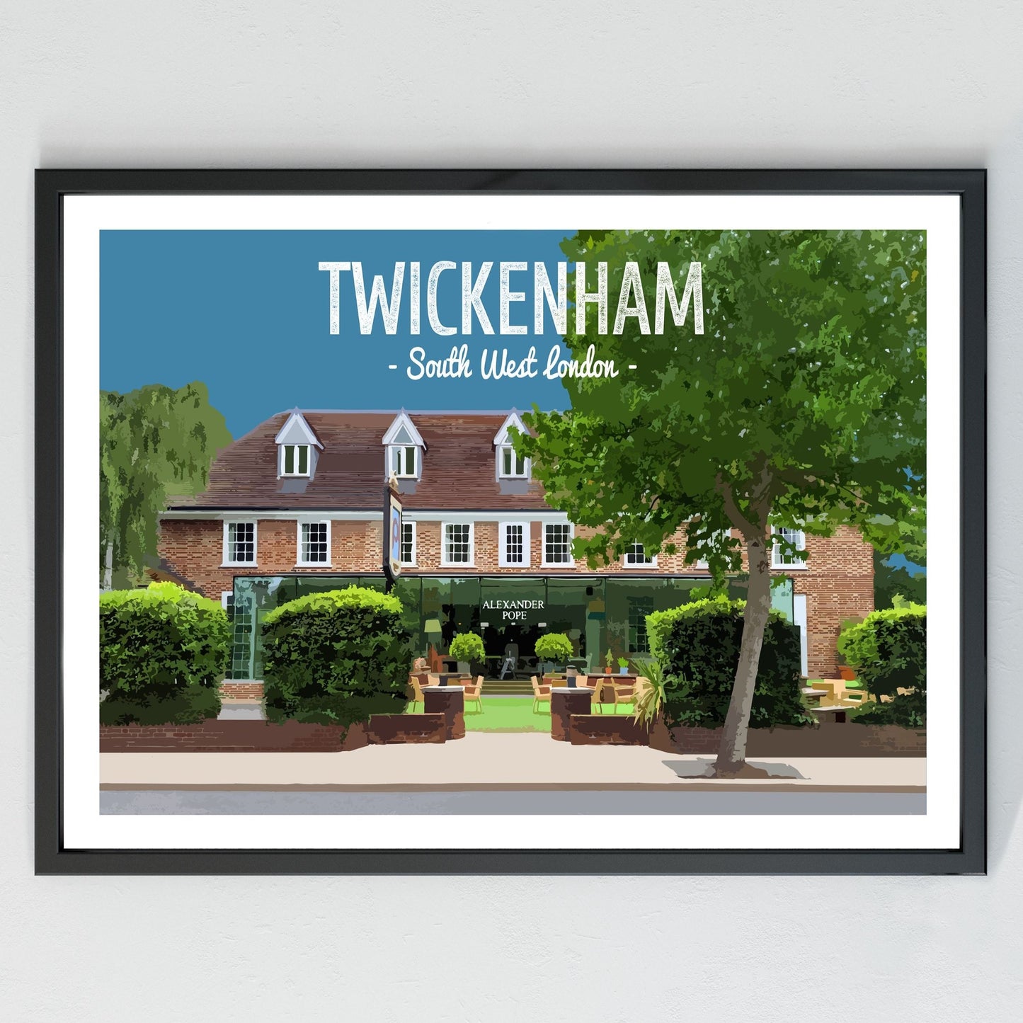 Twickenham print, The Alexander Pope hotel