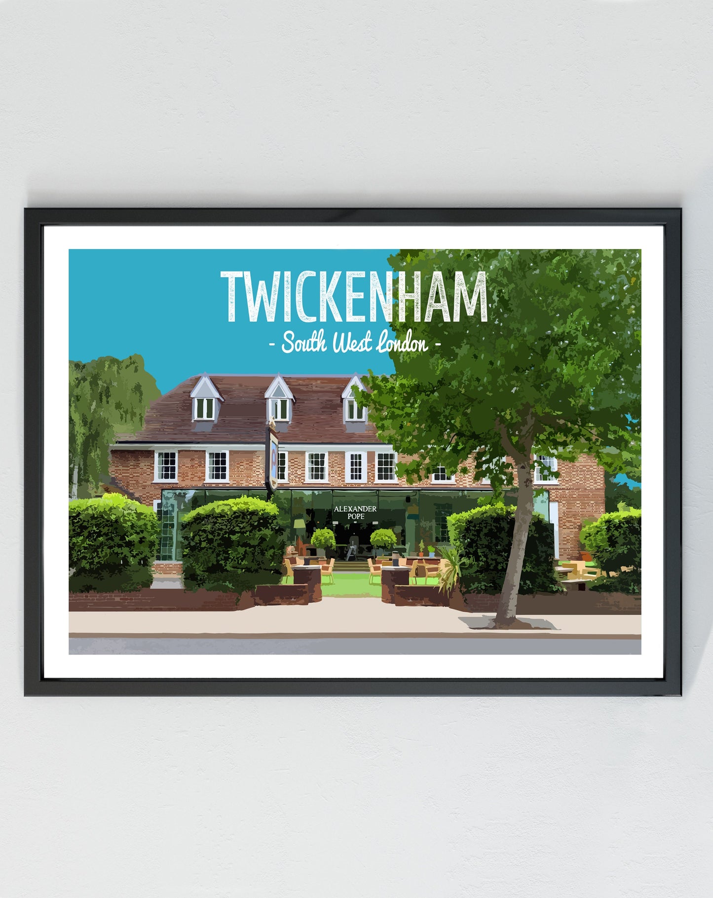 Twickenham print, The Alexander Pope hotel