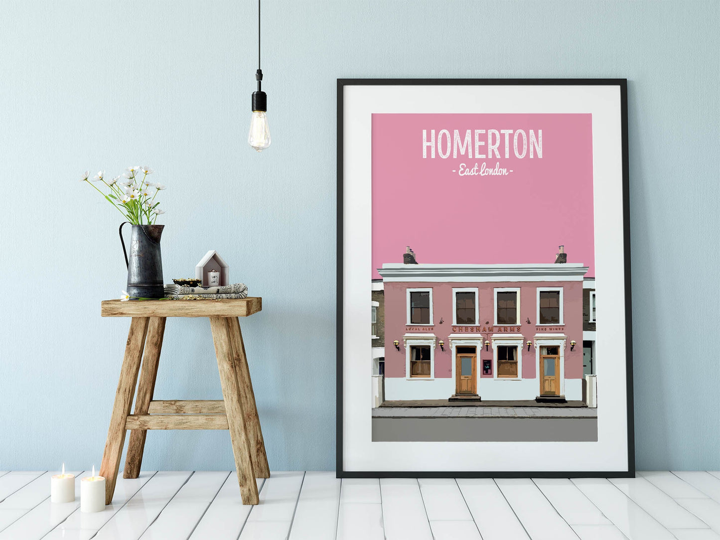 Homerton print, The Chesham Arms pub