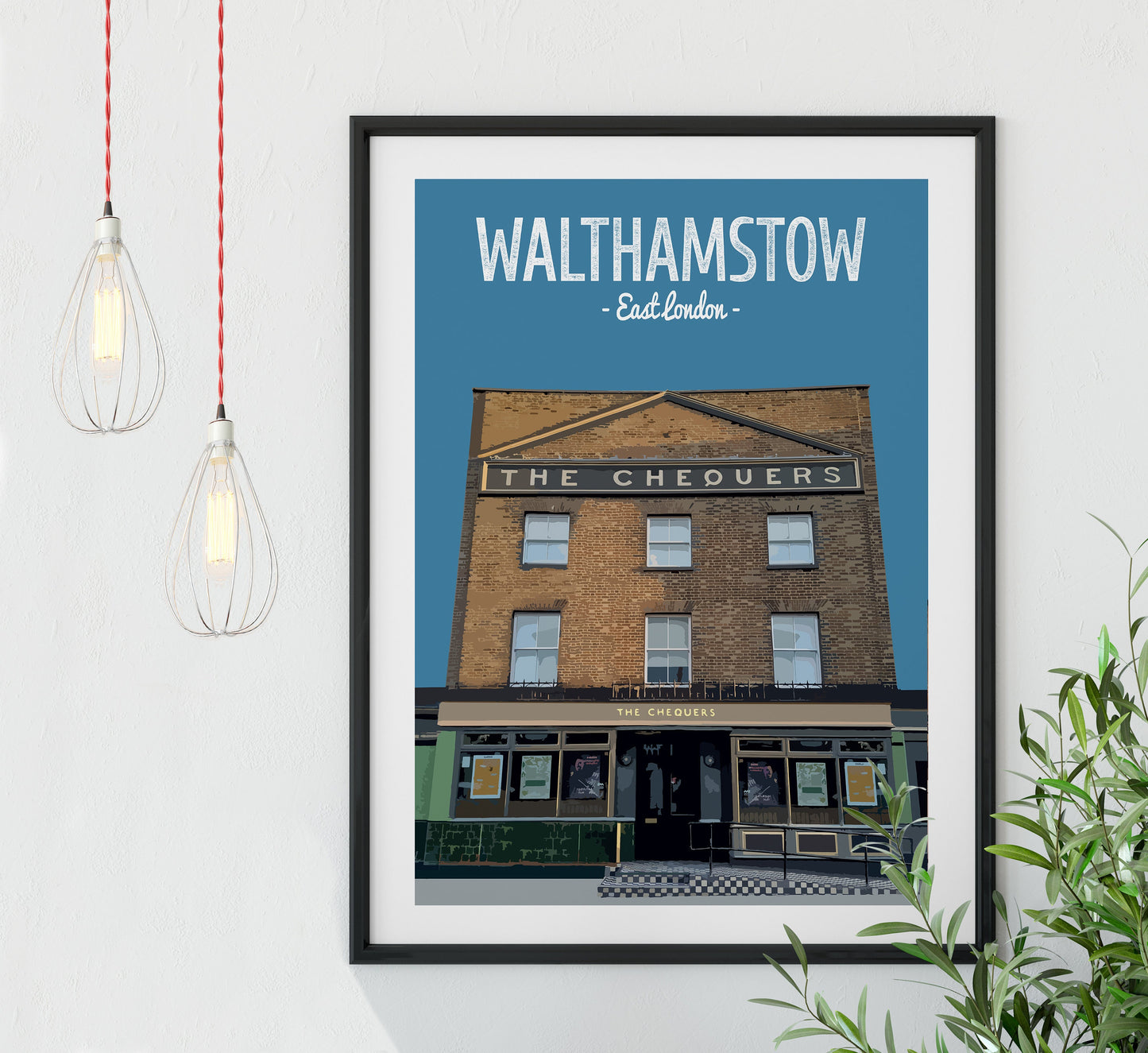 Walthamstow print, The Chequers pub