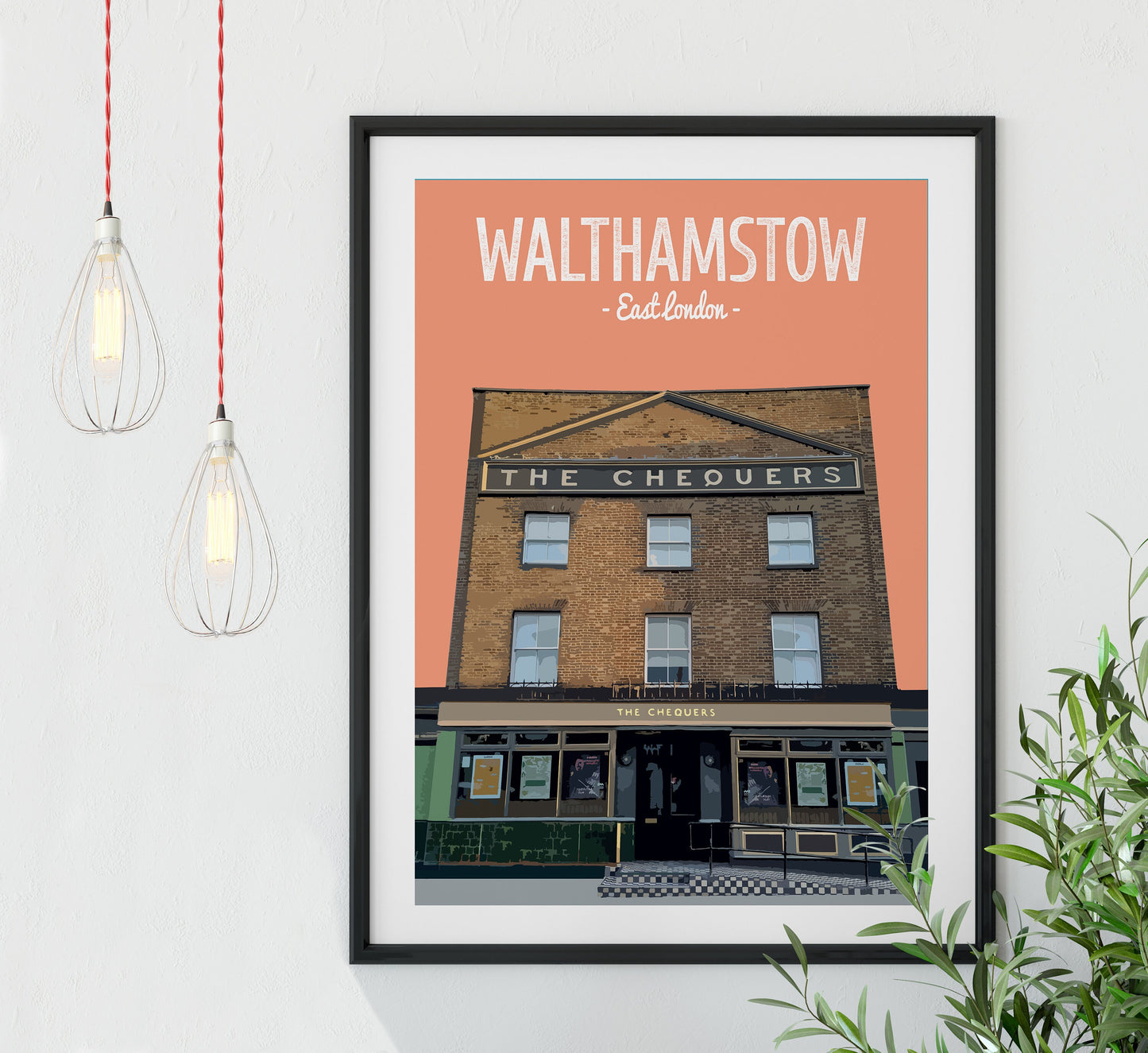 Walthamstow print, The Chequers pub