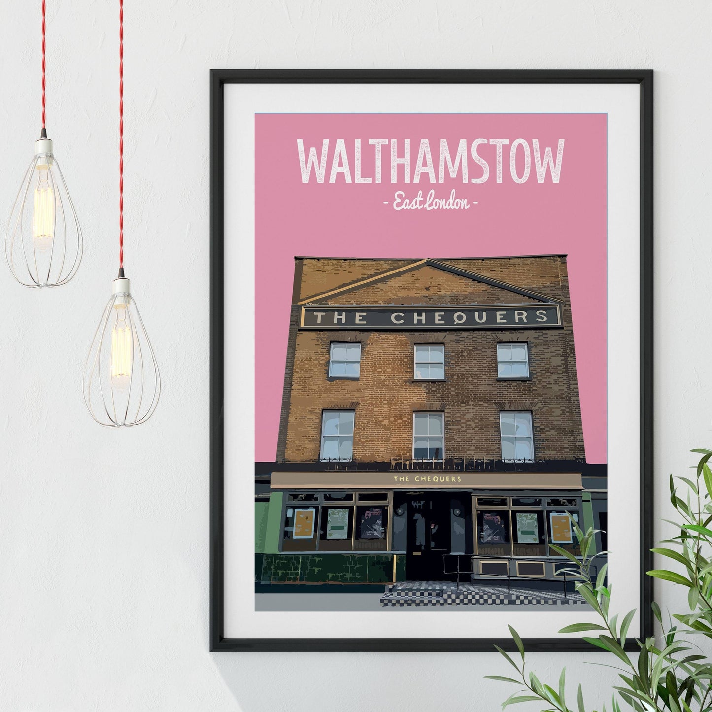 Walthamstow print, The Chequers pub