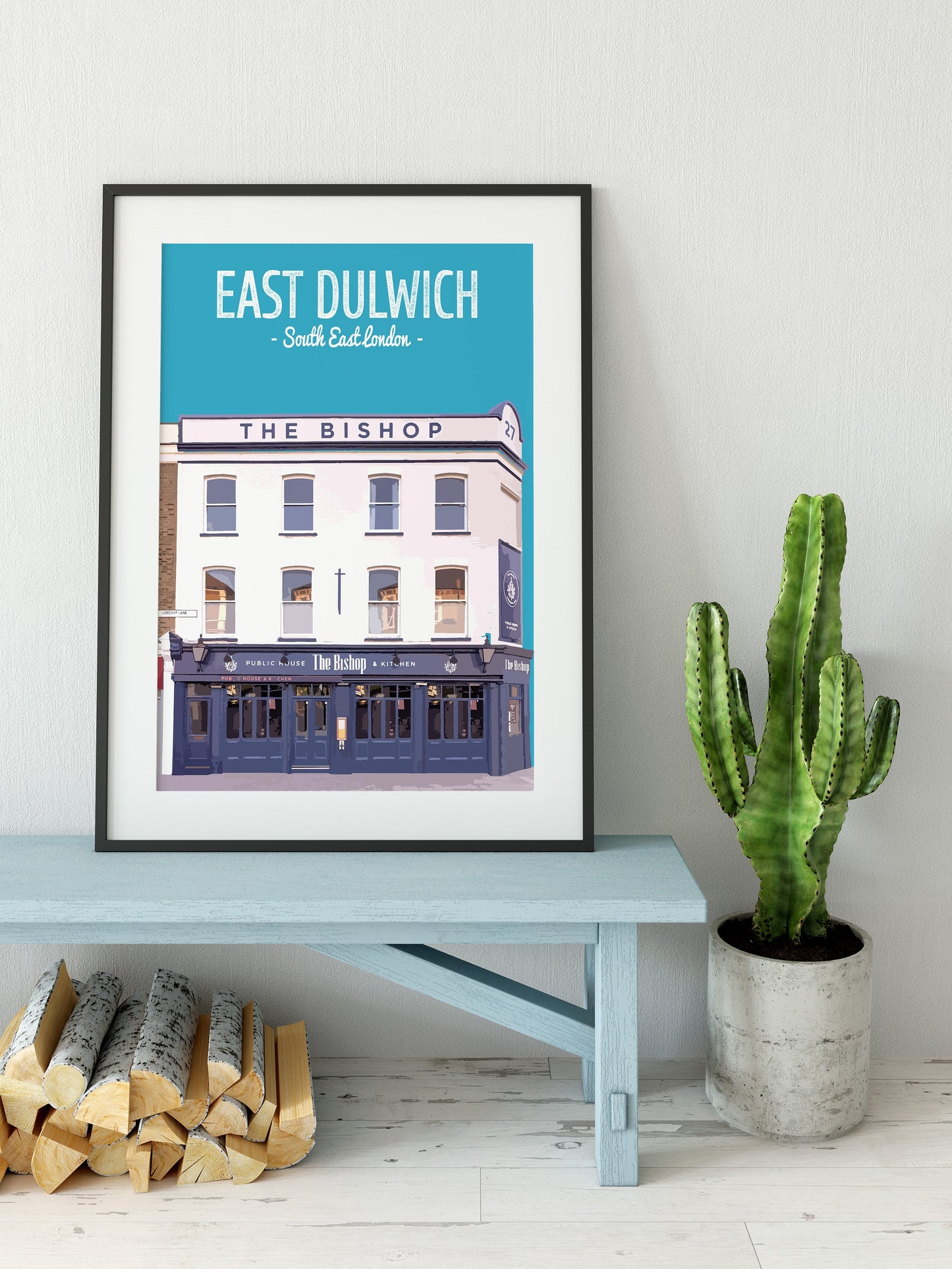 East Dulwich print, The Bishop pub